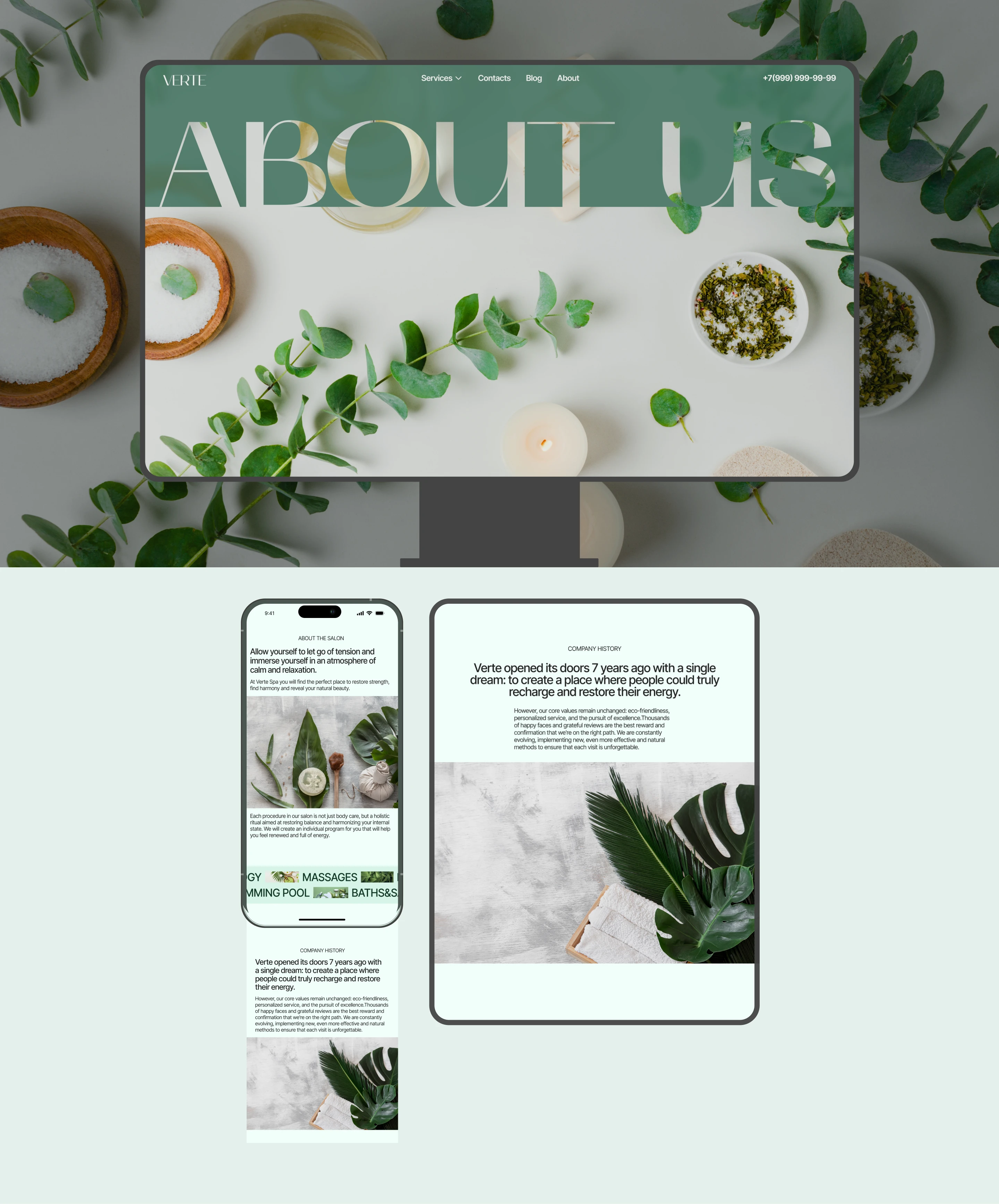 Spa-salon «VERTE» | Corporate Website — Изображение №8 — Интерфейсы на Dprofile