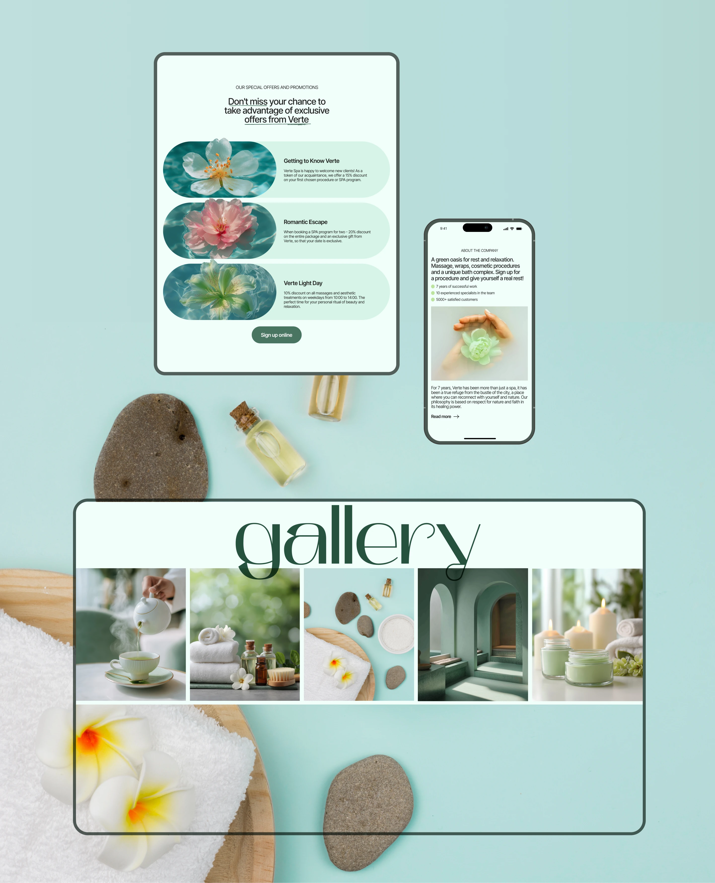 Spa-salon «VERTE» | Corporate Website — Изображение №4 — Интерфейсы на Dprofile