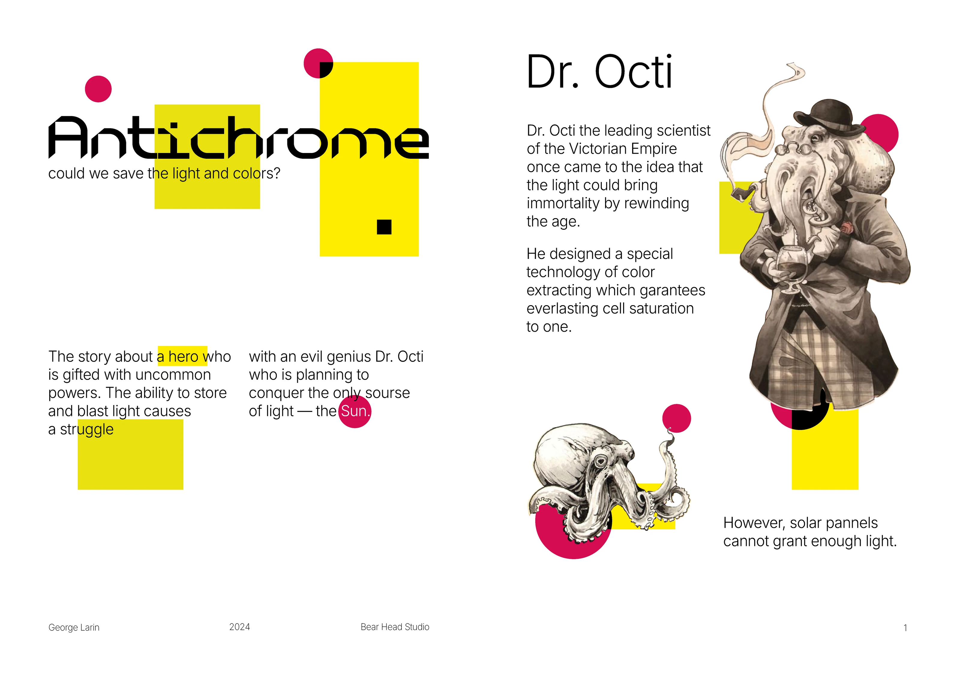Antichrome. The game concept brandbook + brochure — Изображение №6 — Брендинг, Графика на Dprofile