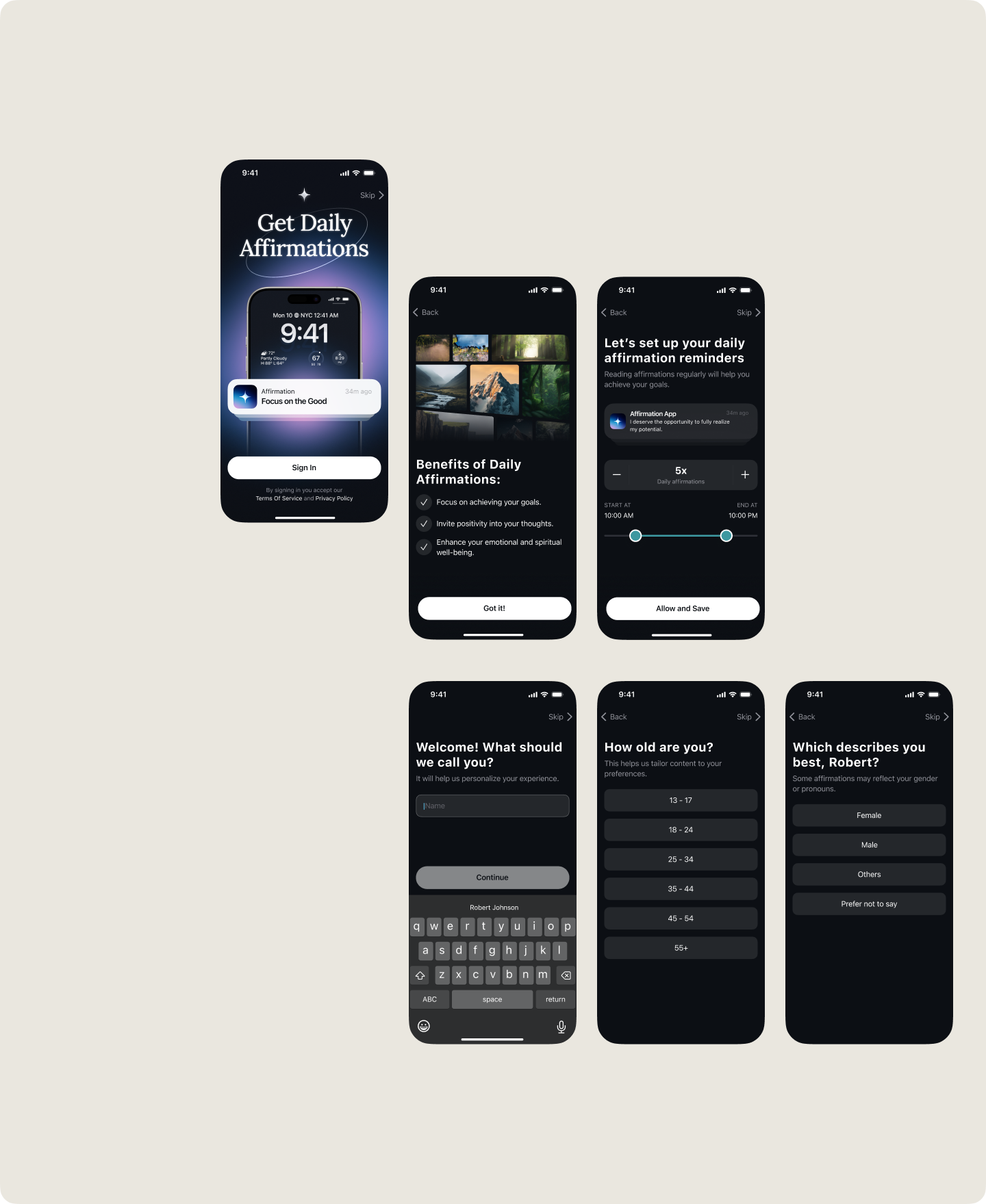 Mobile App Design — Motivation Daily Quotes — Изображение №12 — Интерфейсы на Dprofile