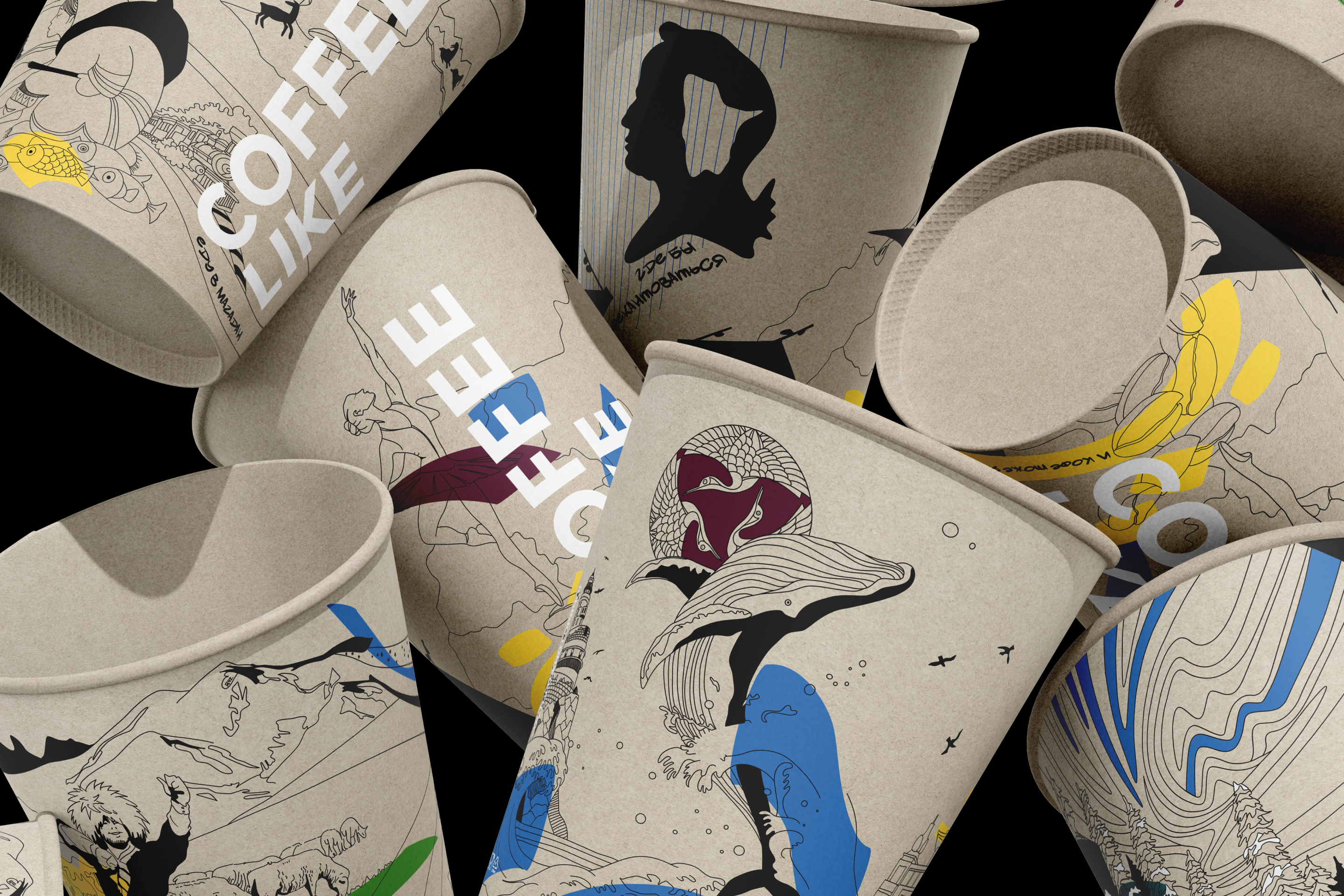 COFFEE LIKE путешествуй на все 4 — Изображение №2 — Брендинг, Иллюстрация, Графика на Dprofile