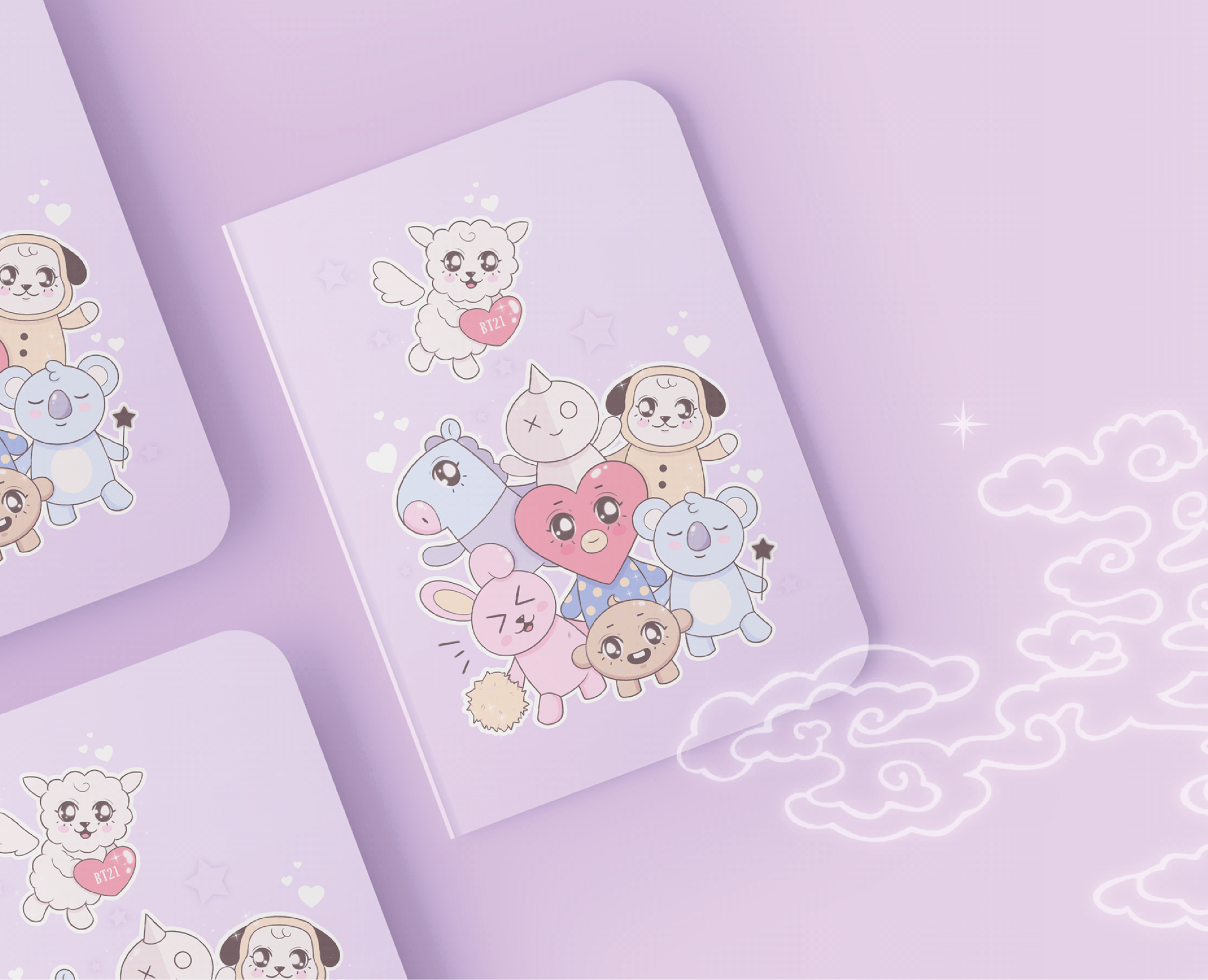 Bt21 characters | Design на Dprofile