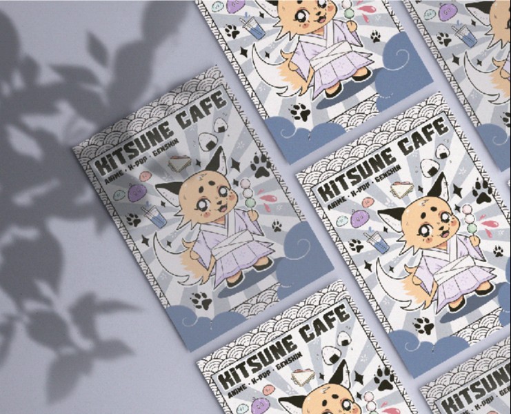Poster design | Kitsune Cafe на Dprofile