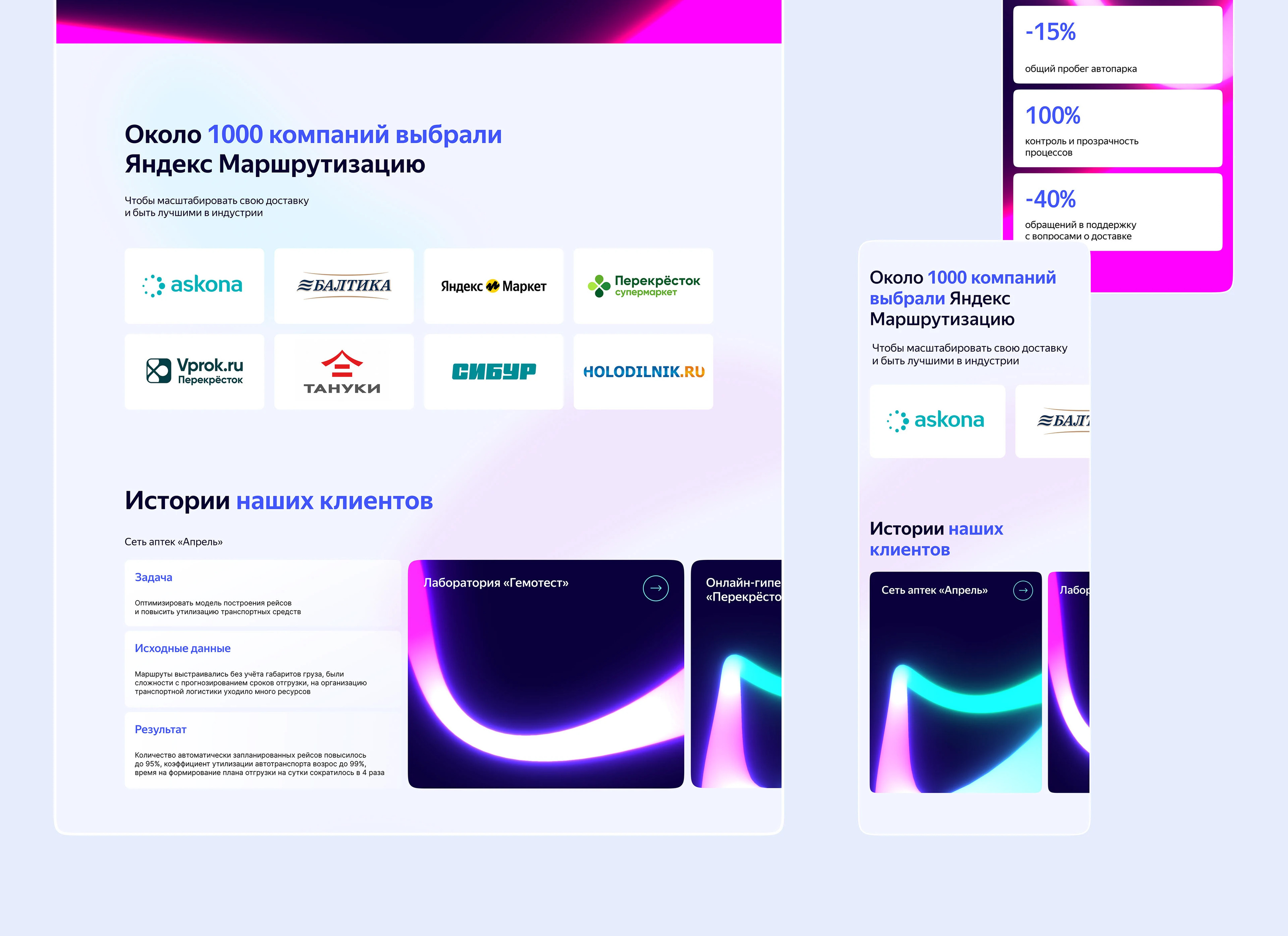 Яндекс Маршрутизация — Изображение №4 — Интерфейсы на Dprofile