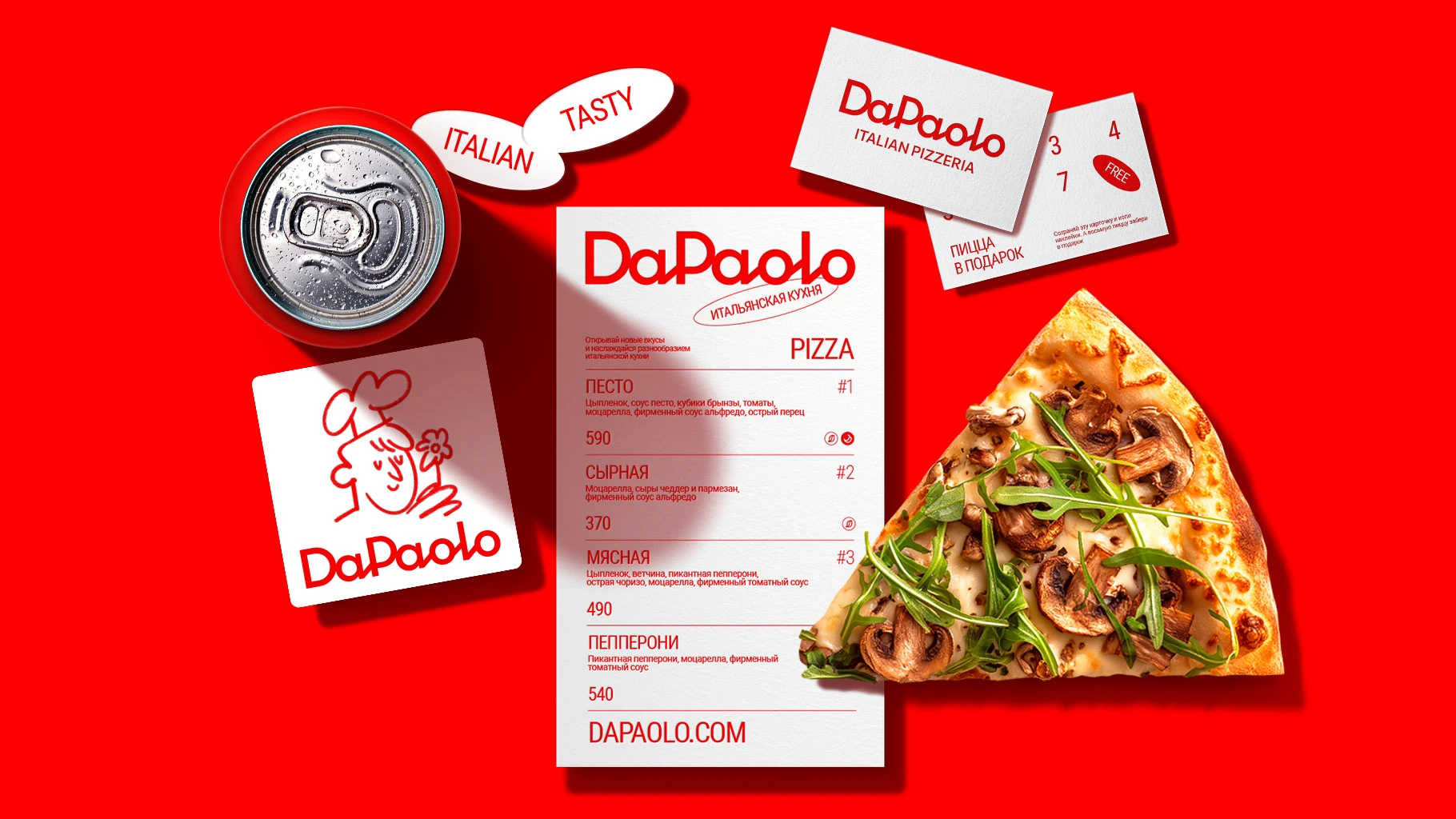 DaPaolo: Local Pizzeria Brand & Packaging Design — Изображение №15 — Брендинг, Иллюстрация на Dprofile