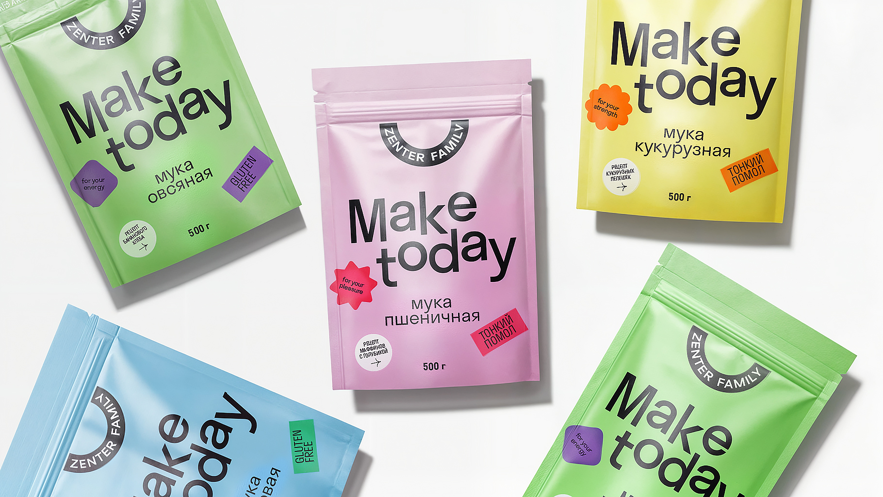 Zenter Family — Healthy flour packaging design — Изображение №1 — Брендинг, Графика на Dprofile