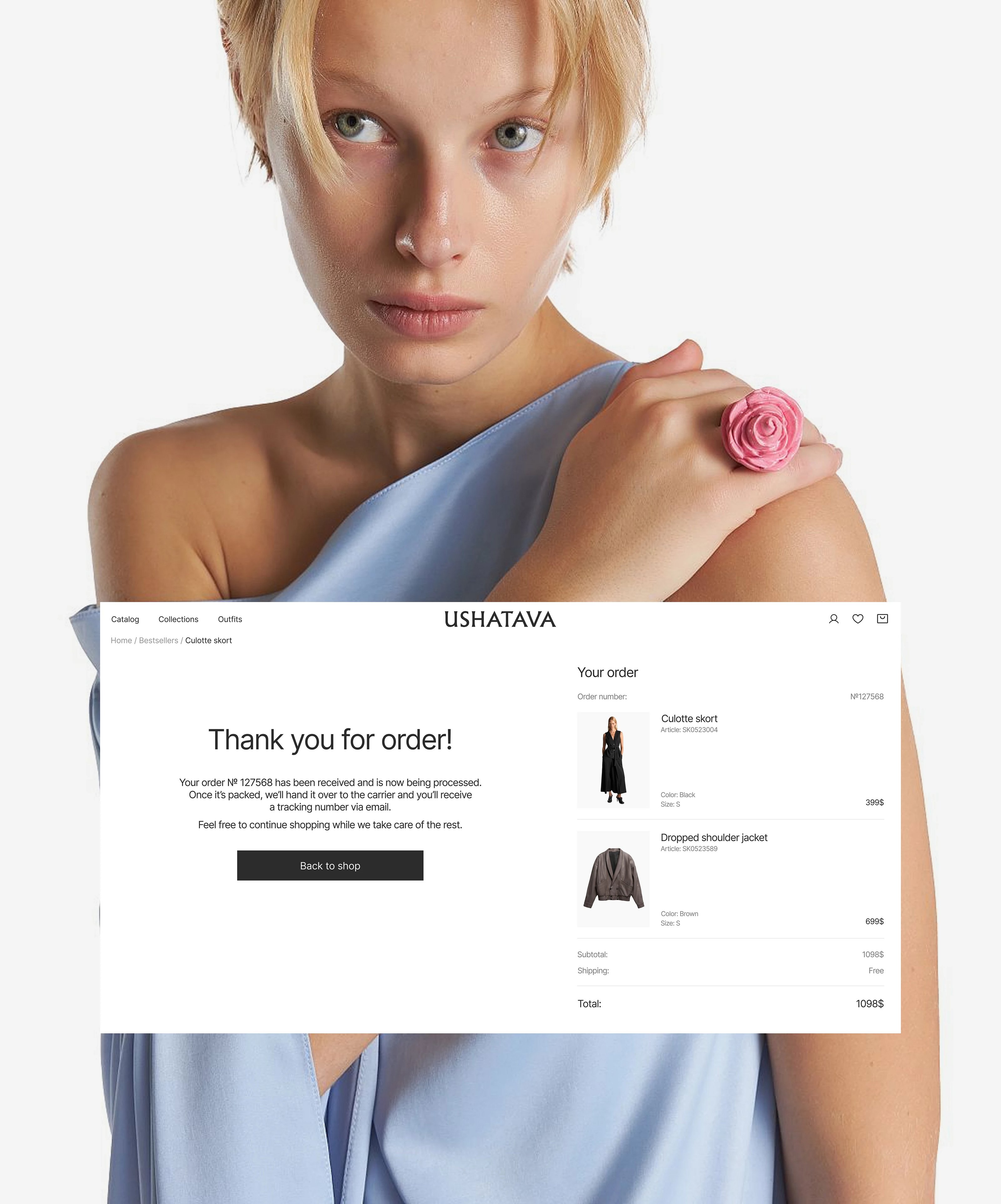USHATAVA e-commerce shop webdesign — Изображение №10 — Интерфейсы, Анимация на Dprofile