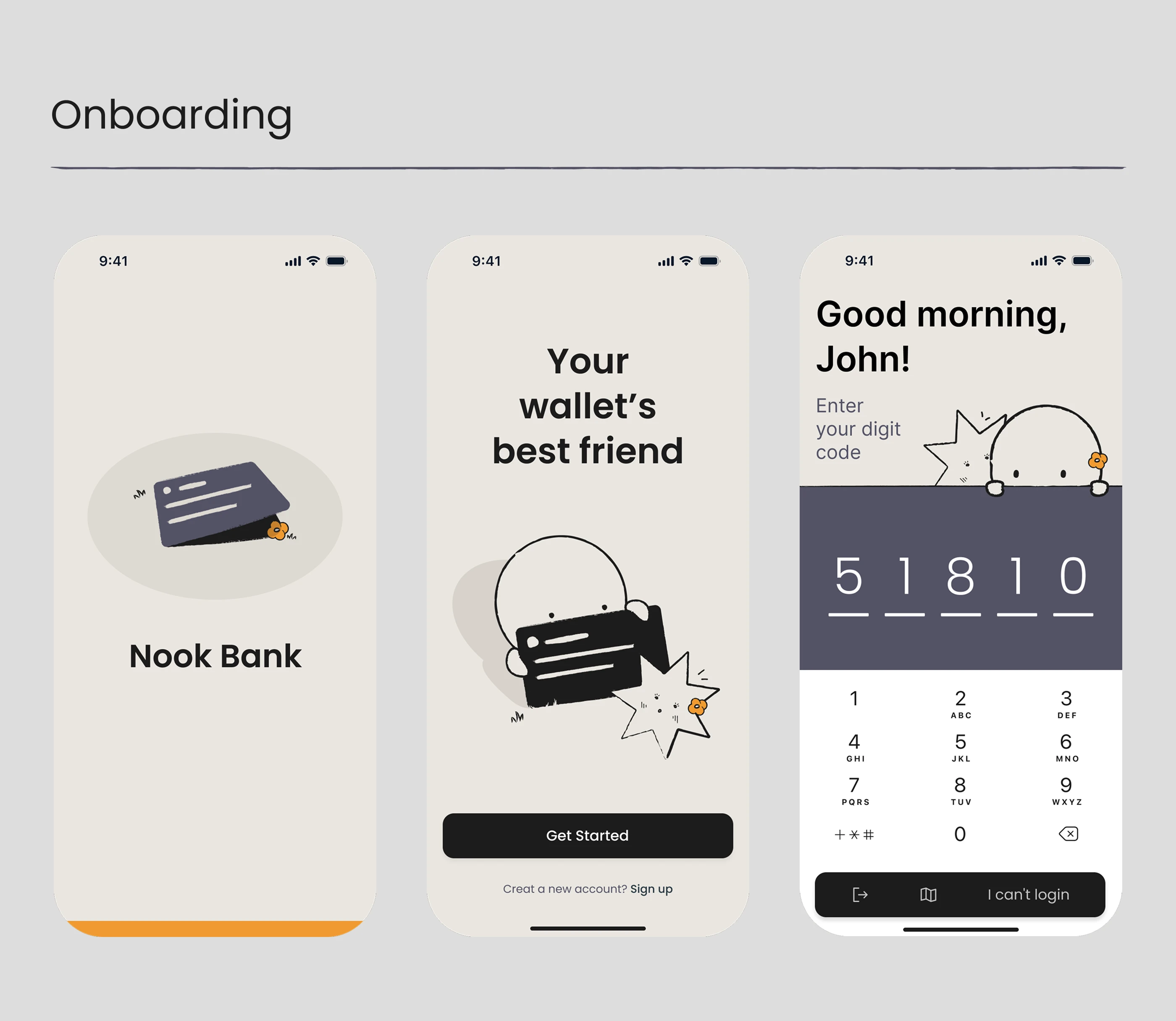 Nook Bank | Mobile Banking App — Изображение №4 — Интерфейсы, Иллюстрация на Dprofile