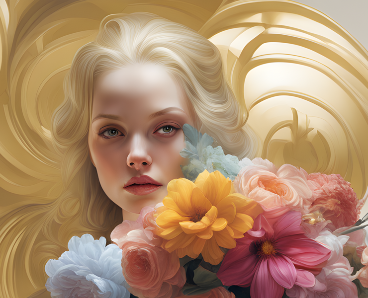 Fantastic flowers with a beautiful face на Dprofile