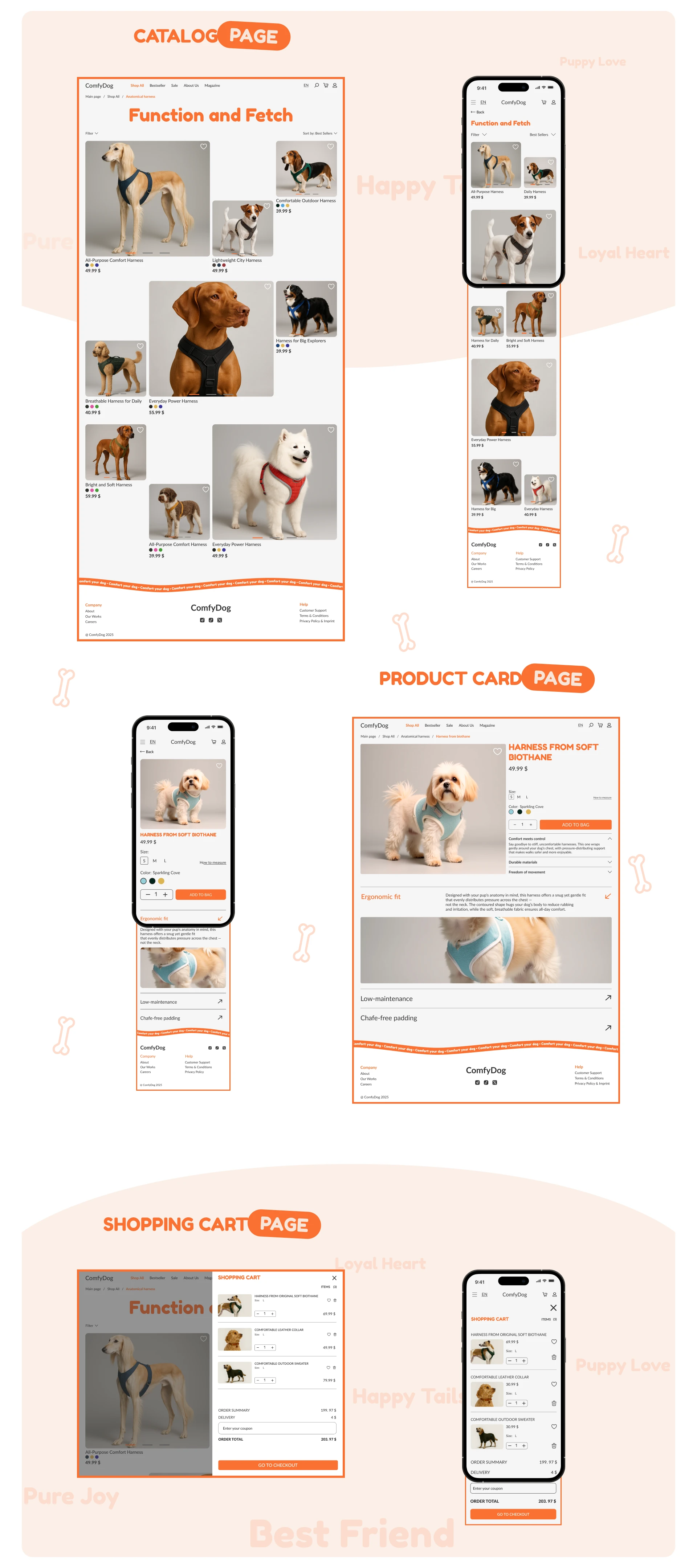 ComfyDog Онлайн Магазин — Изображение №15 — Интерфейсы на Dprofile