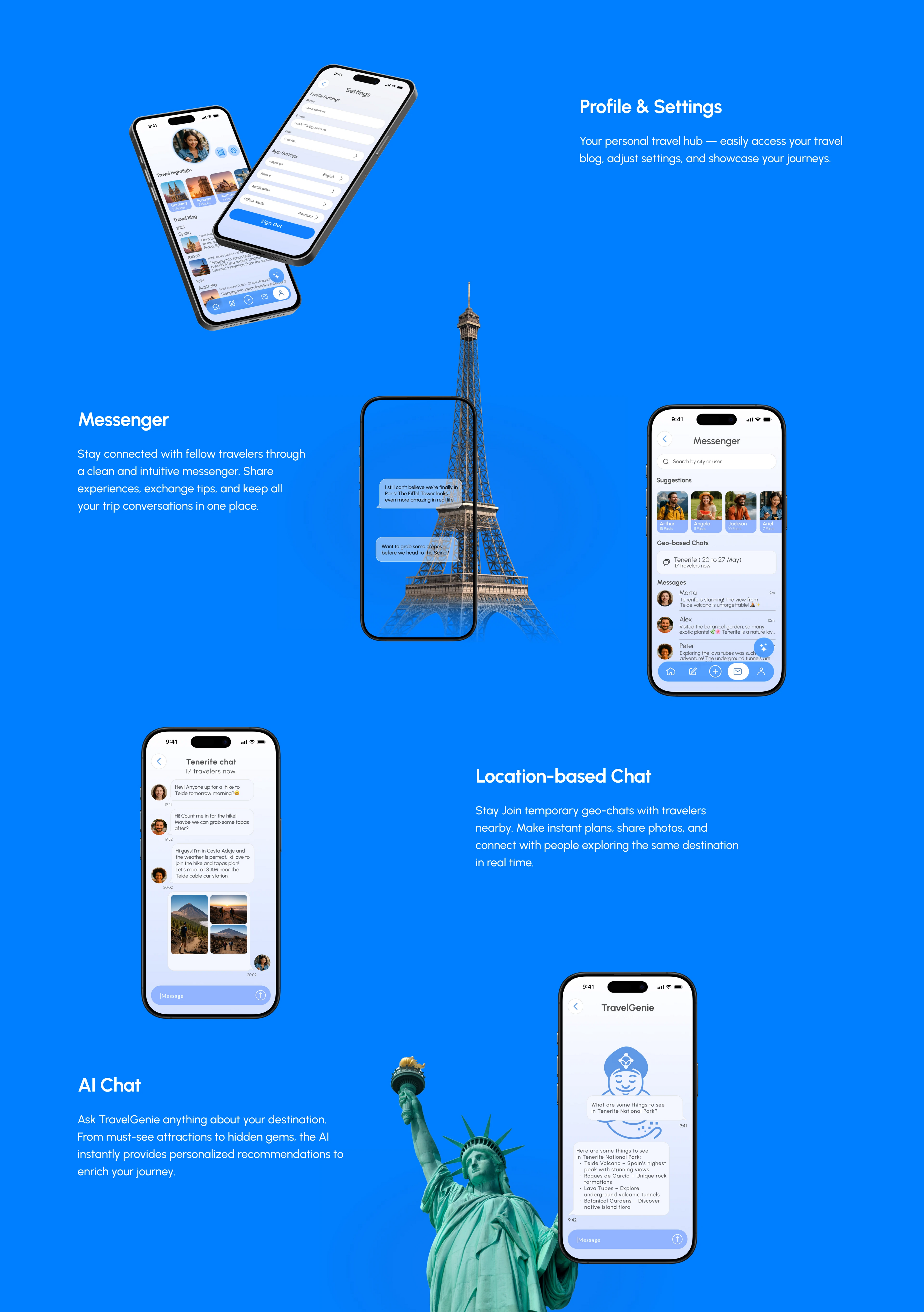 TravelGenie | AI Travel App | UI/UX for iOS — Изображение №13 — Интерфейсы на Dprofile