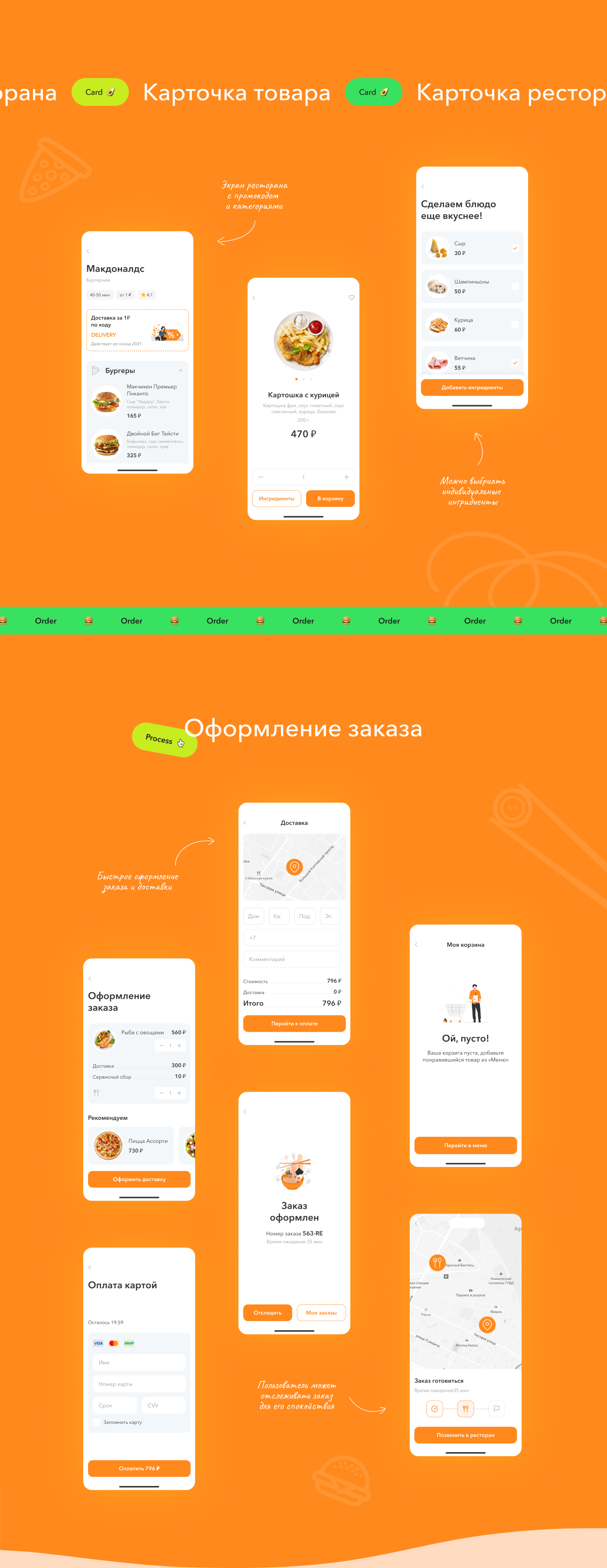 Delivery food. Mobile app — Изображение №12 — Интерфейсы на Dprofile