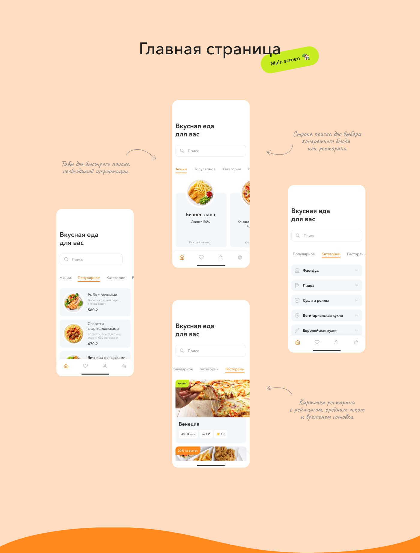 Delivery food. Mobile app — Изображение №11 — Интерфейсы на Dprofile