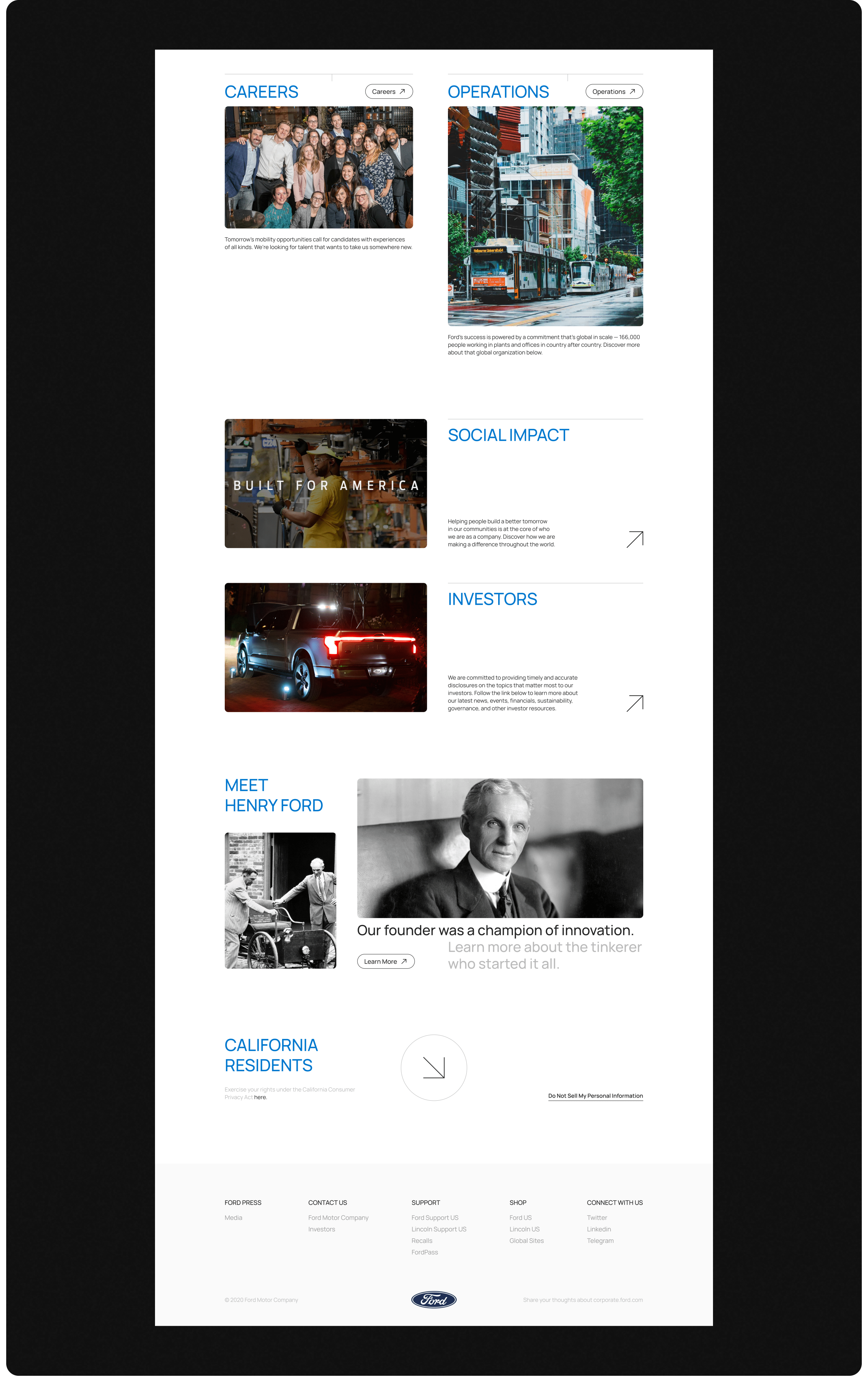 Corporate Ford — Redesign — Изображение №5 — Интерфейсы на Dprofile