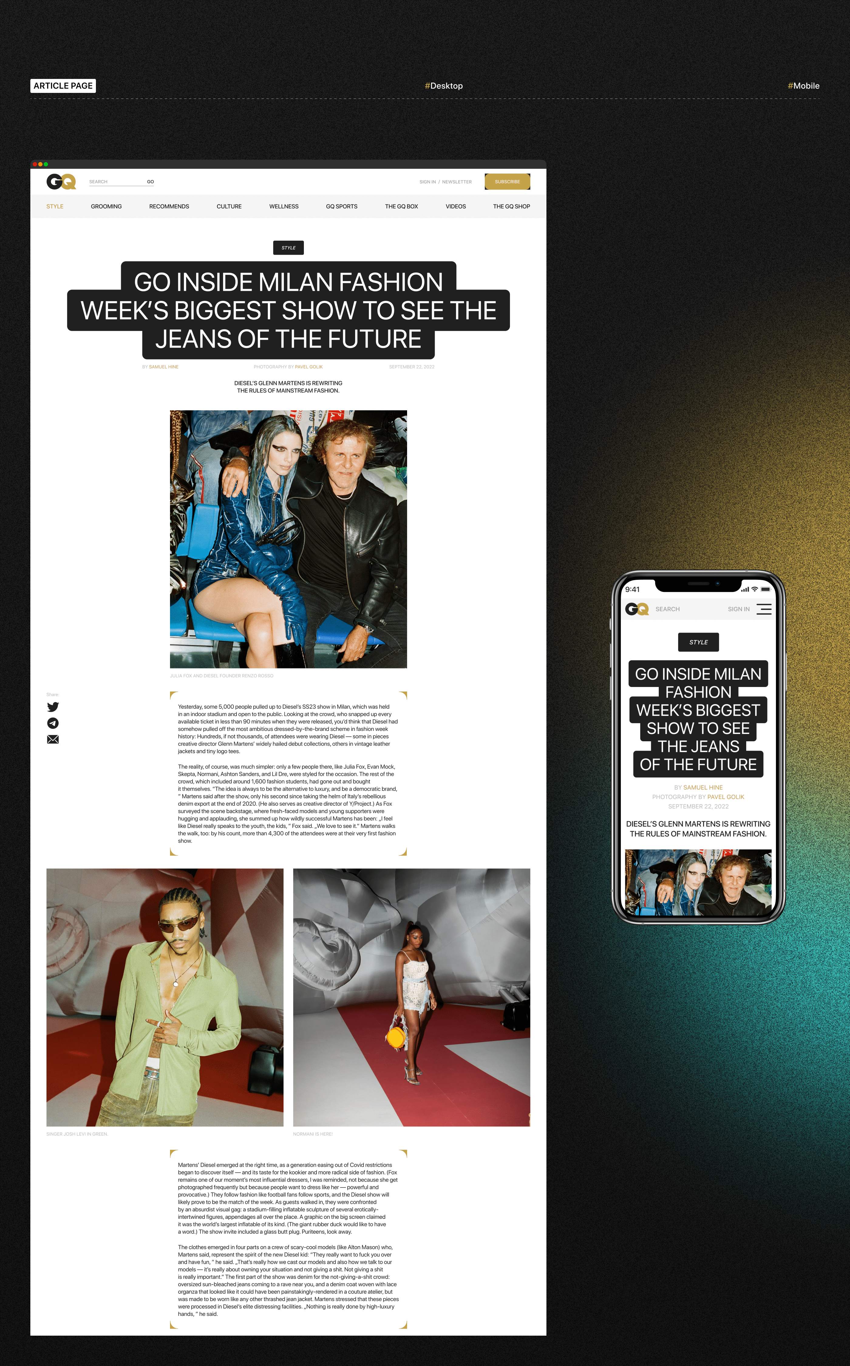 Men's magazine GQ — Изображение №9 — Интерфейсы, Графика на Dprofile