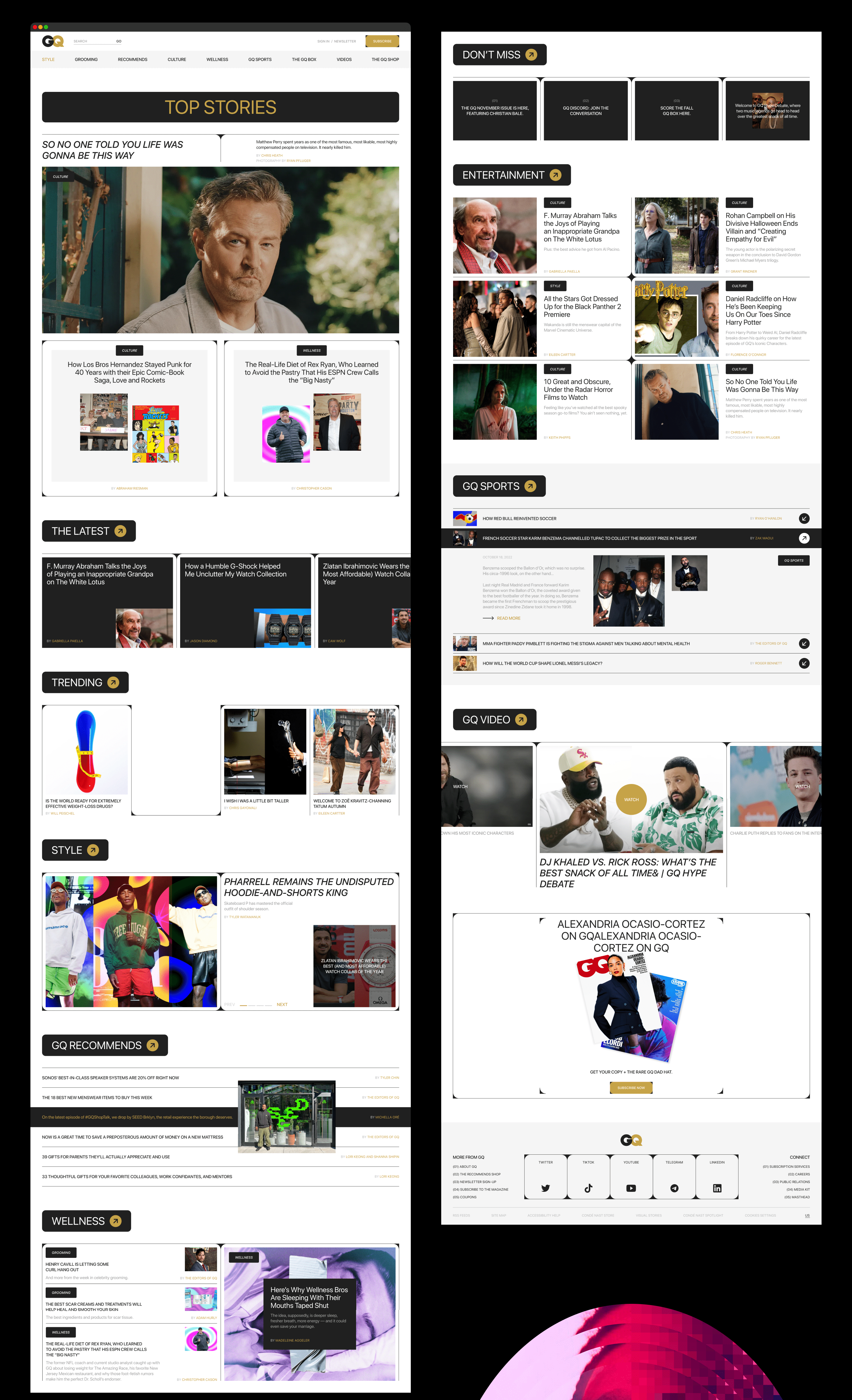 Men's magazine GQ — Изображение №3 — Интерфейсы, Графика на Dprofile