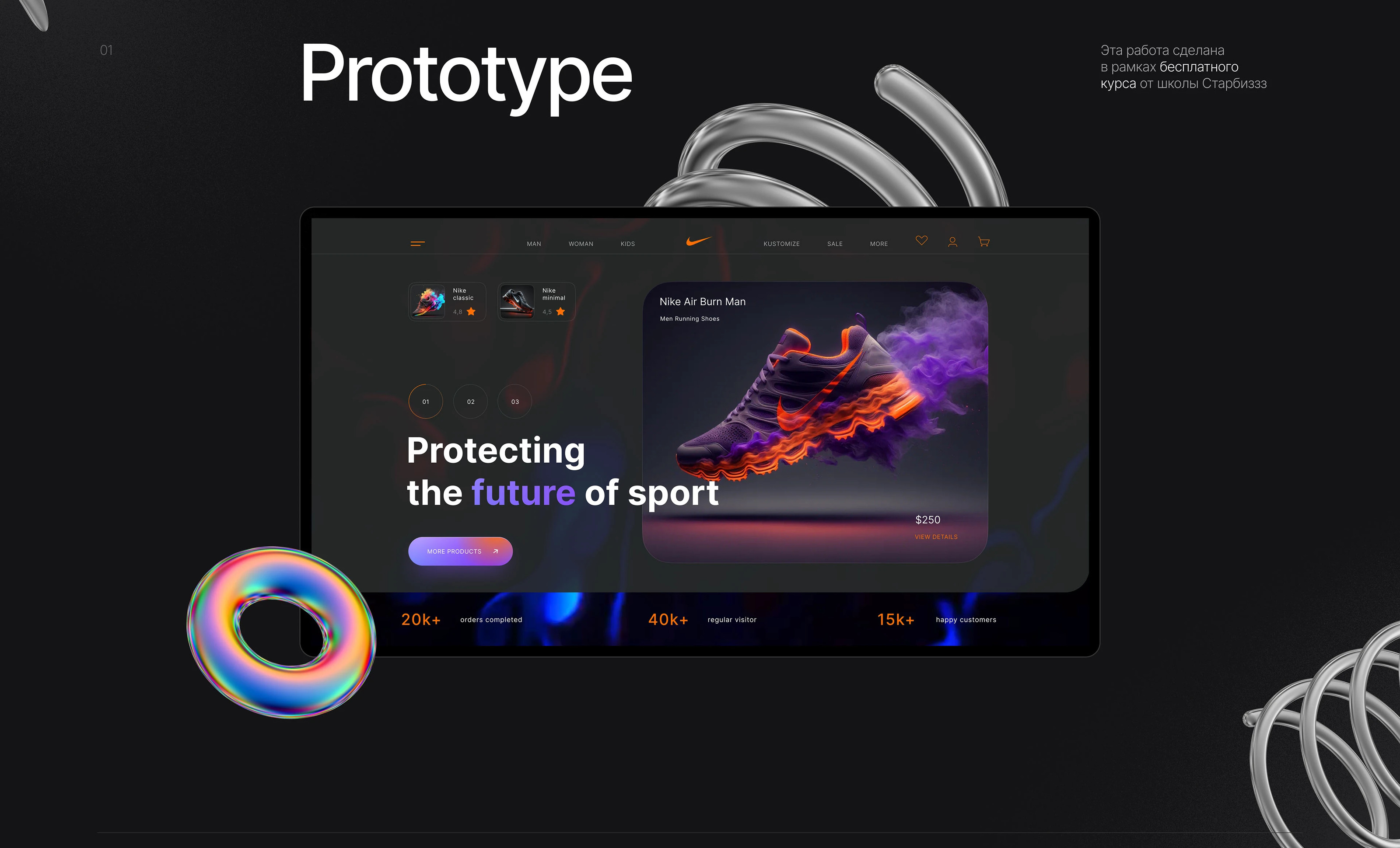 Nike Sneakers | Redesign concept — Изображение №2 — Интерфейсы, Графика на Dprofile