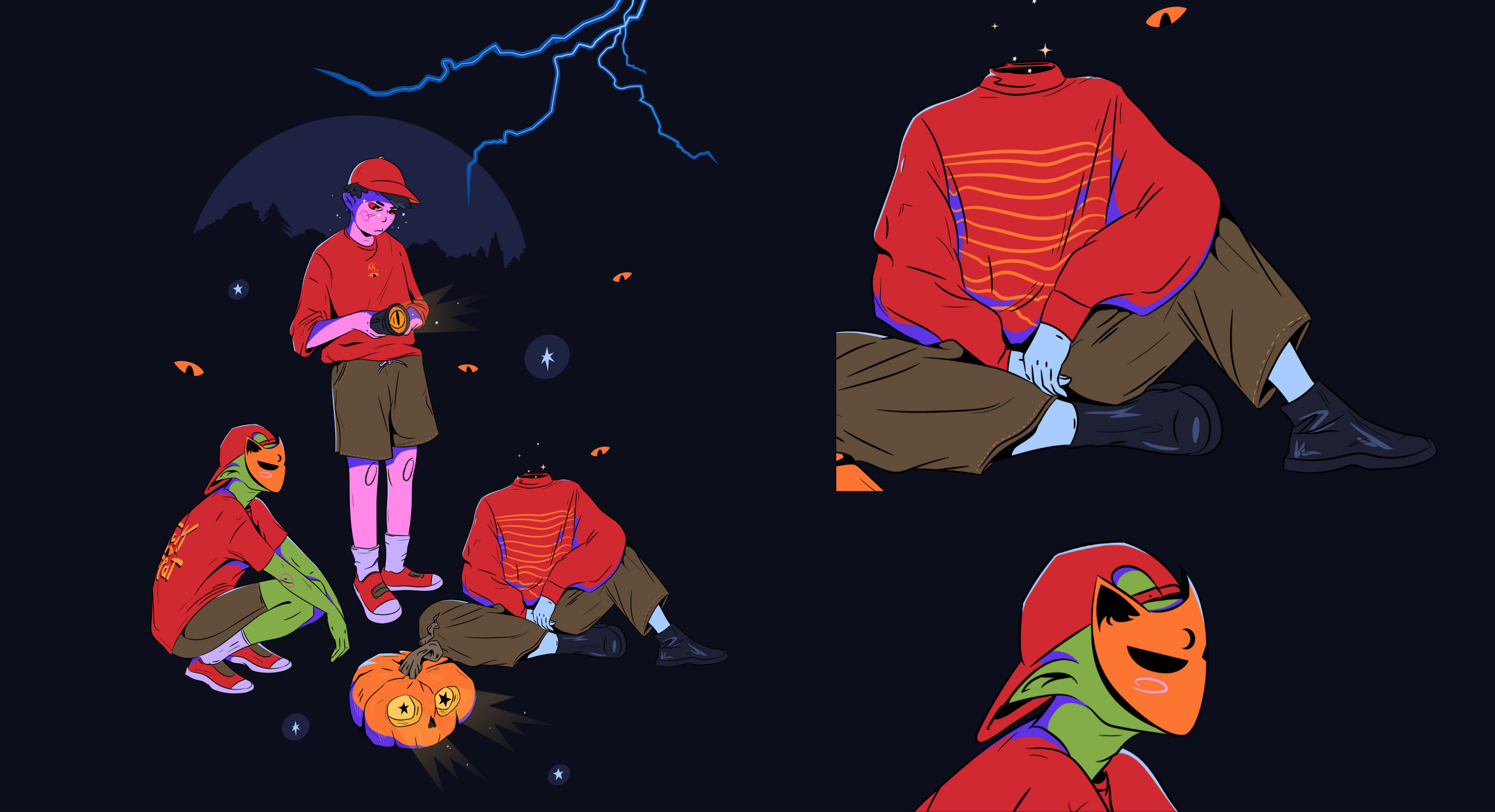 HALLOWEEN | серия иллюстраций — Изображение №4 — Иллюстрация, Графика на Dprofile