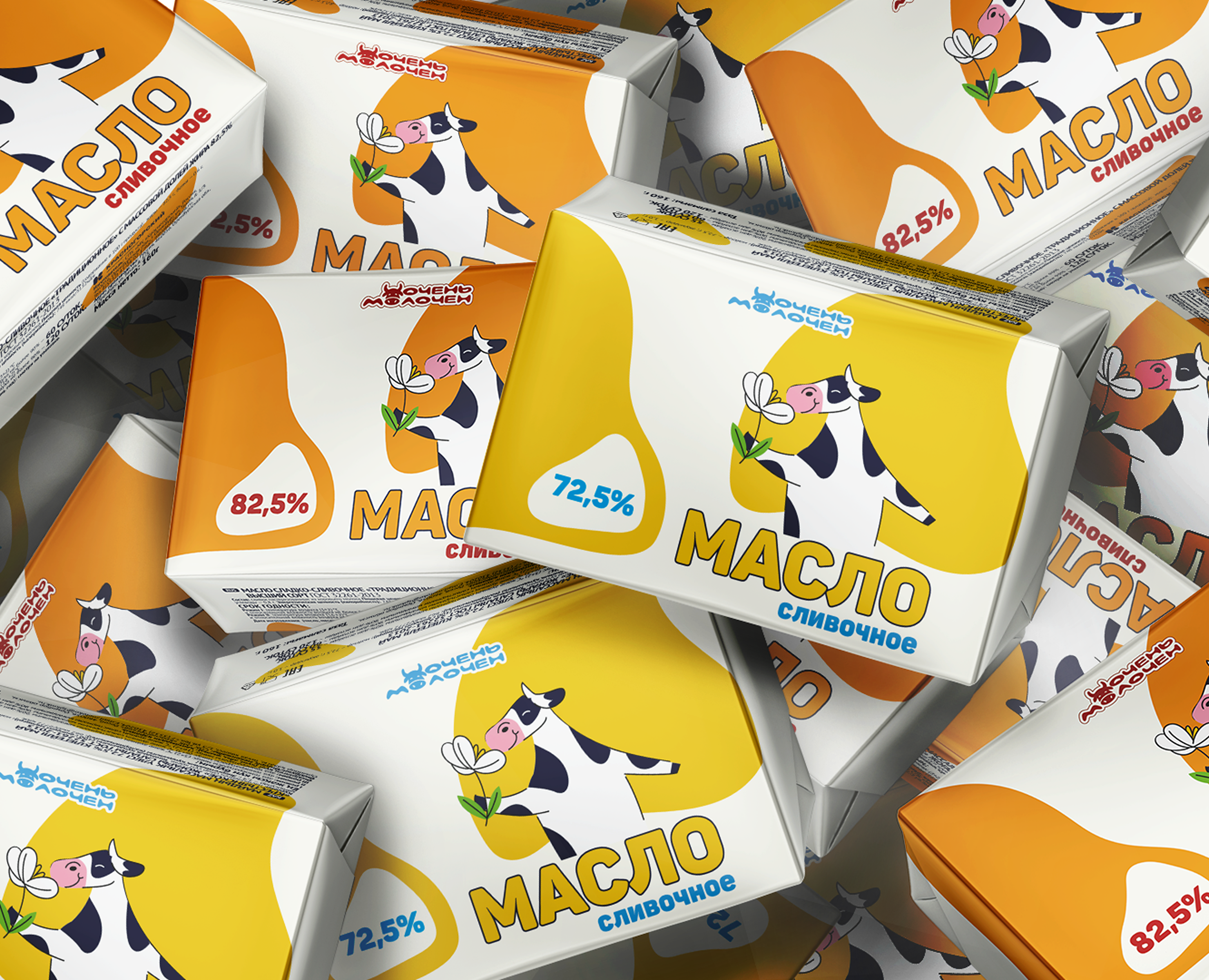 Фирменный стиль для бренда молочной продукции — Интерфейсы, Брендинг на Dprofile