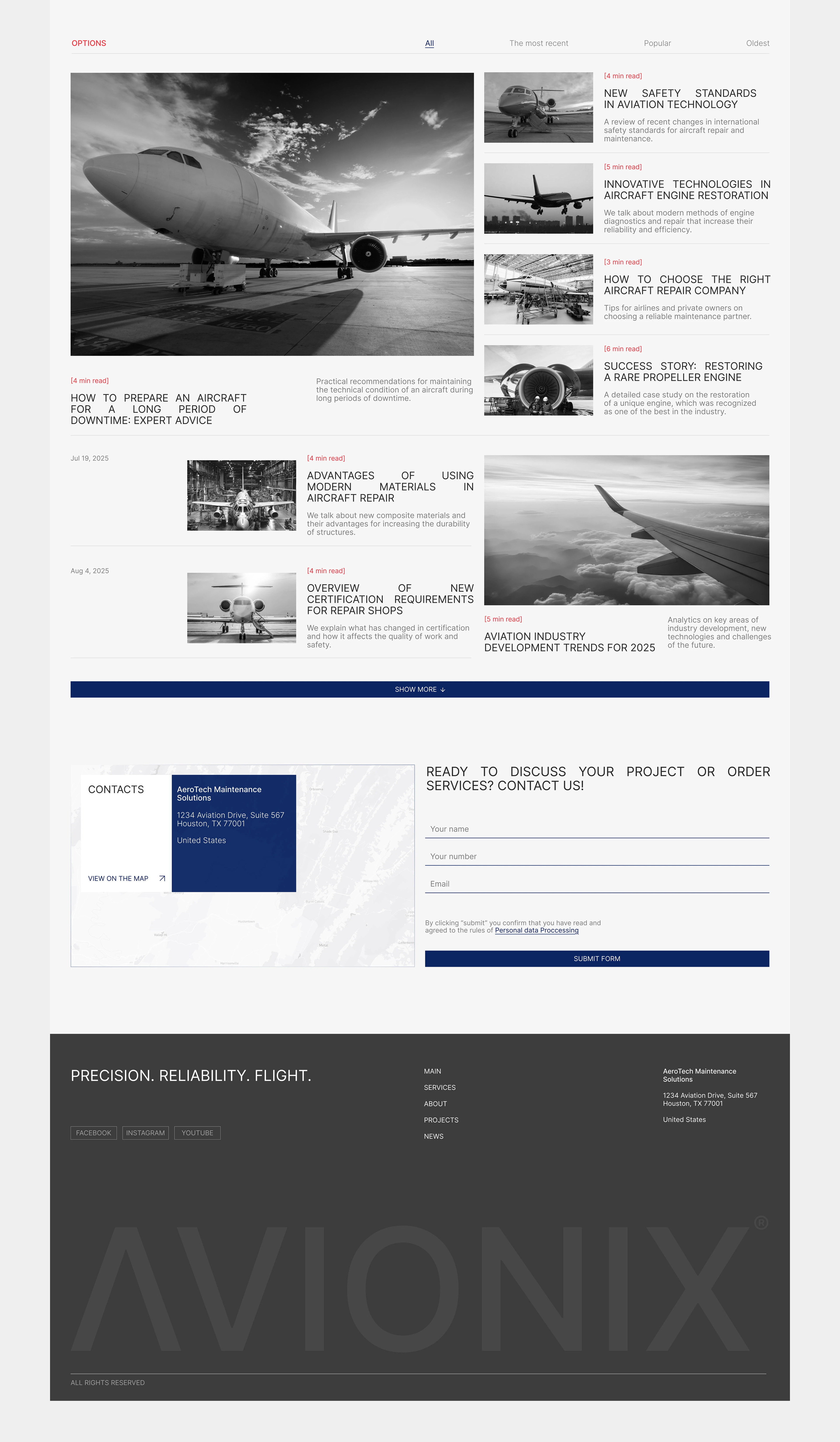 AVIONIX - WEBSITE — Изображение №13 — Интерфейсы на Dprofile