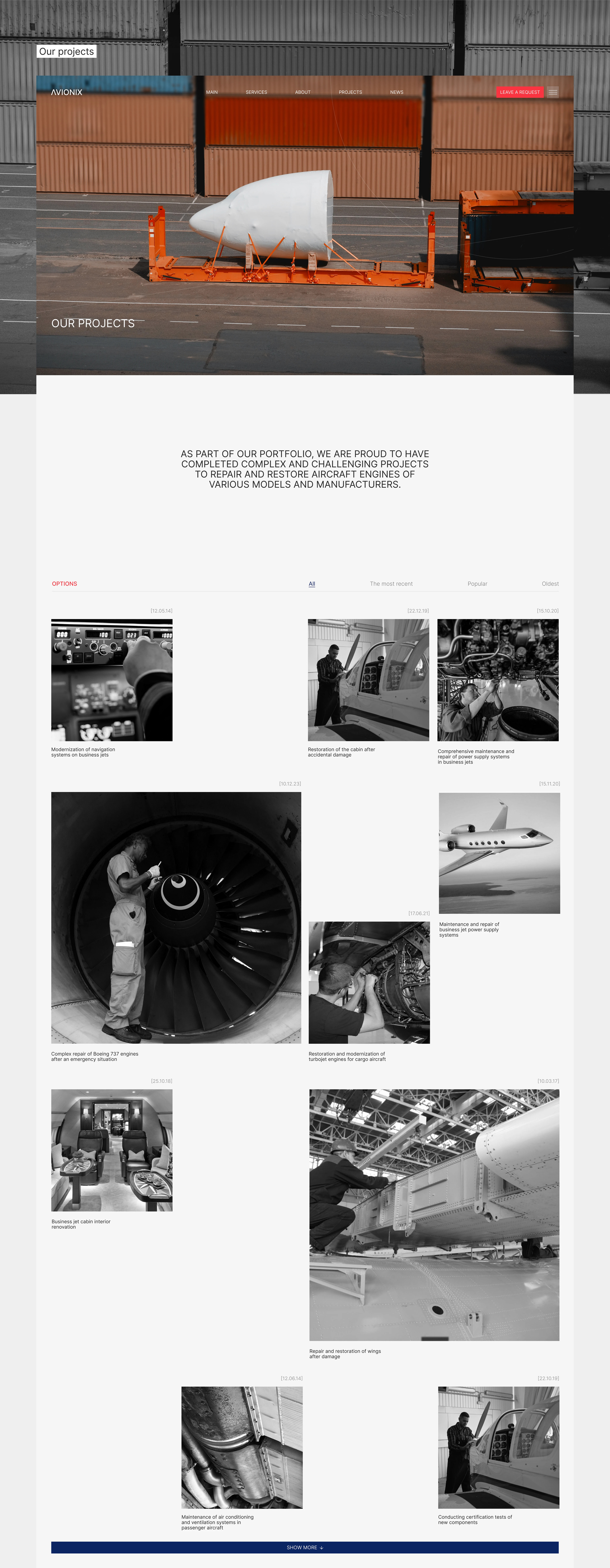 AVIONIX - WEBSITE — Изображение №10 — Интерфейсы на Dprofile