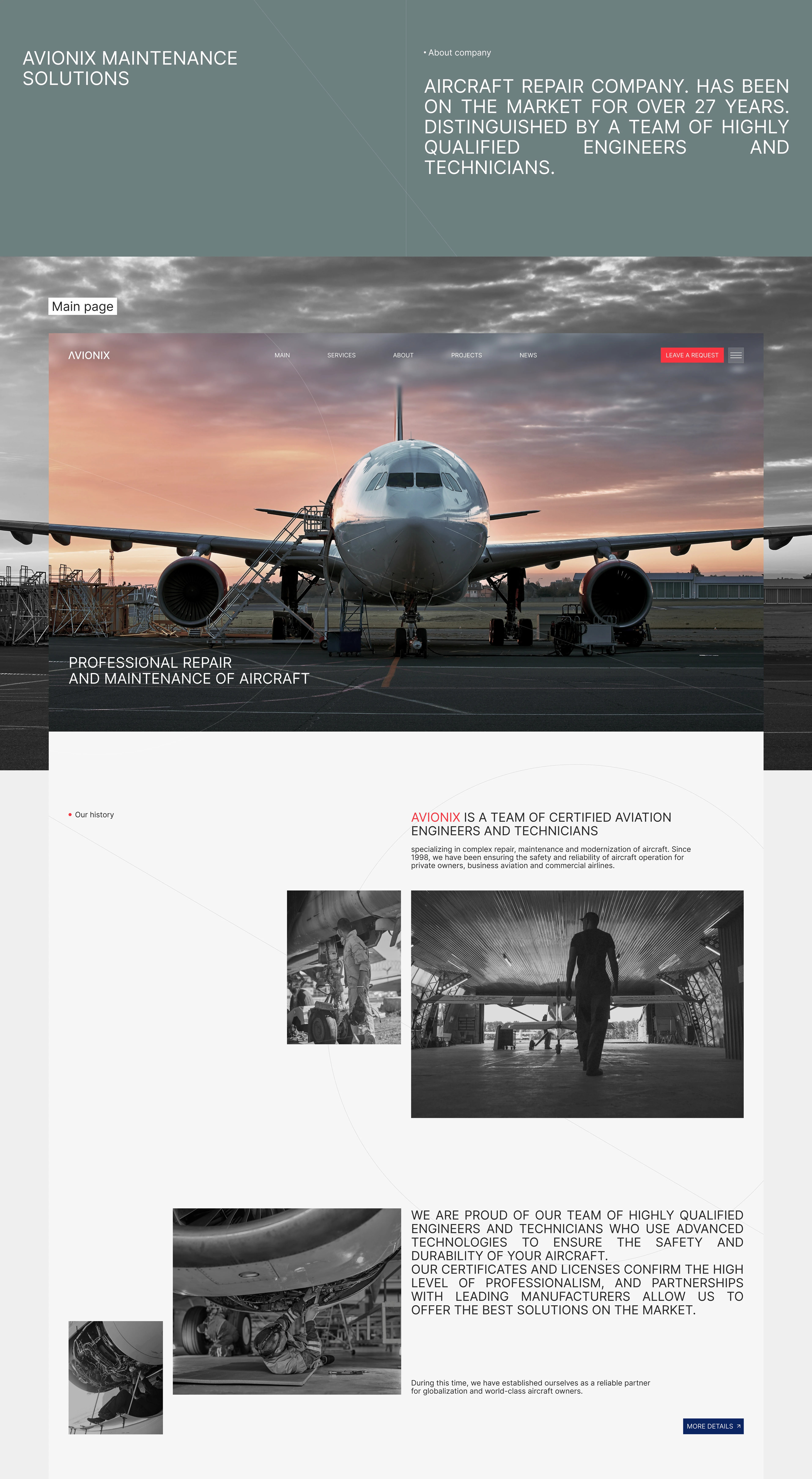 AVIONIX - WEBSITE — Изображение №3 — Интерфейсы на Dprofile