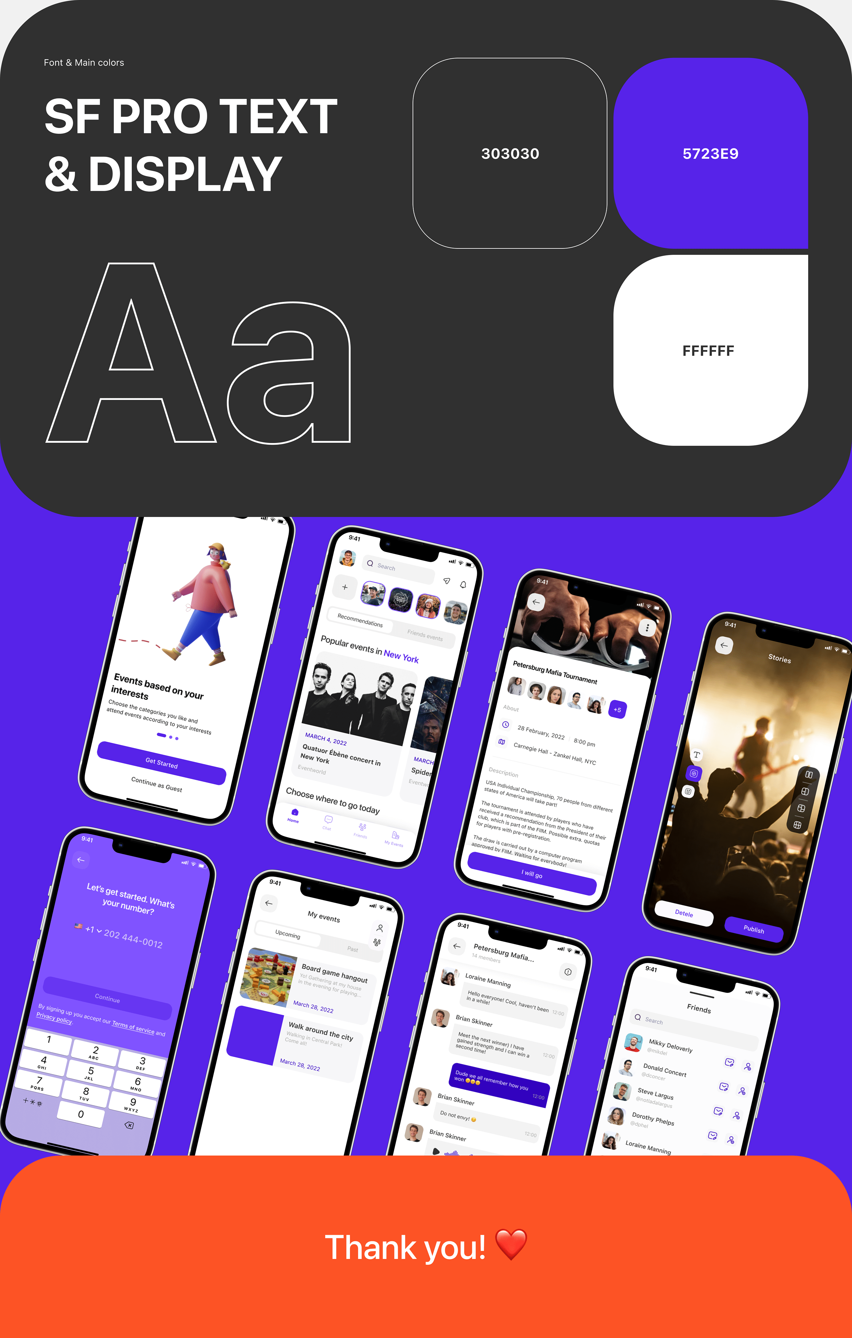 Все мероприятия в одном приложении – Mobile app UI/UX 2022 — Изображение №3 — Интерфейсы, Анимация на Dprofile
