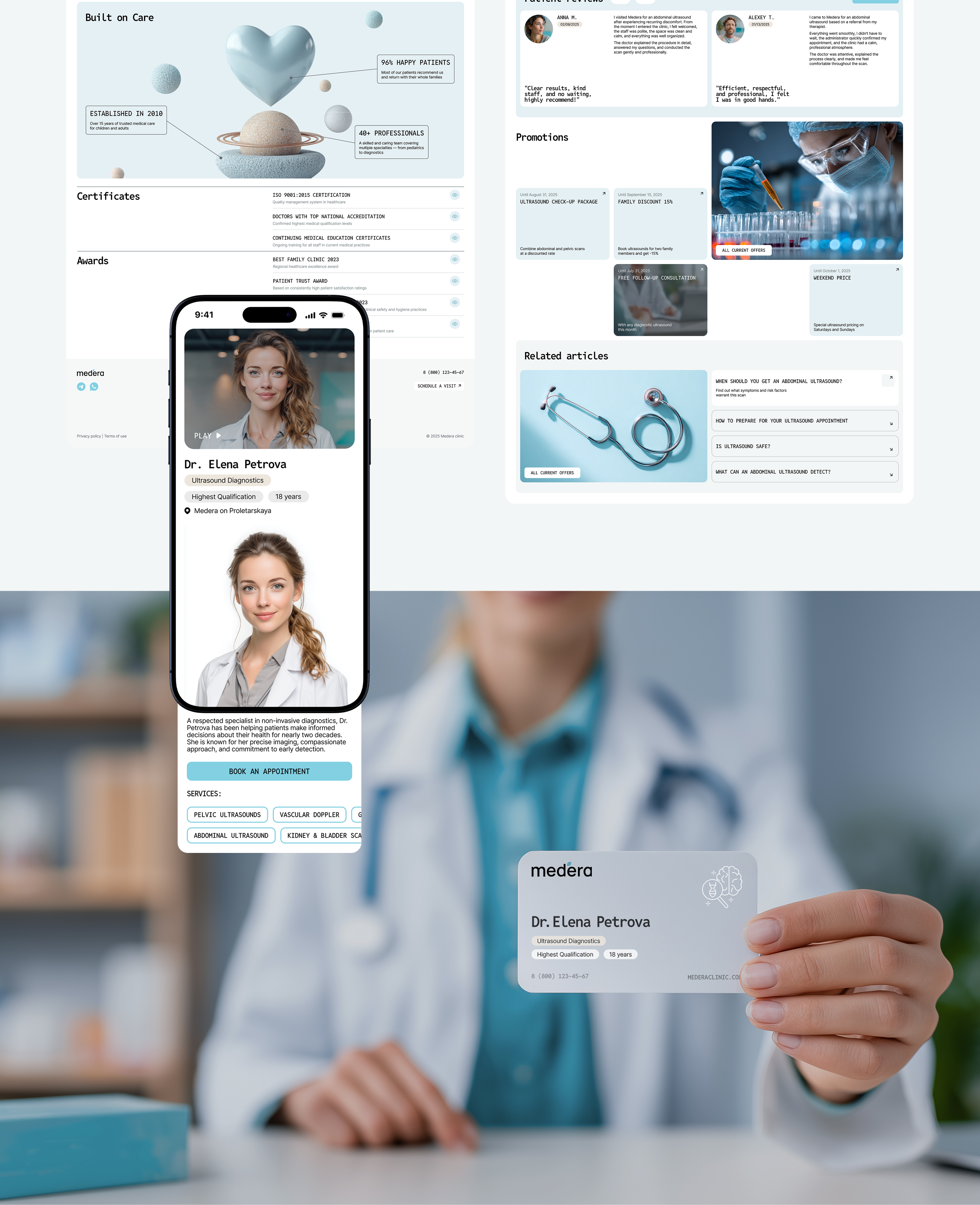 Medera – Clinic website design — Изображение №9 — Интерфейсы на Dprofile