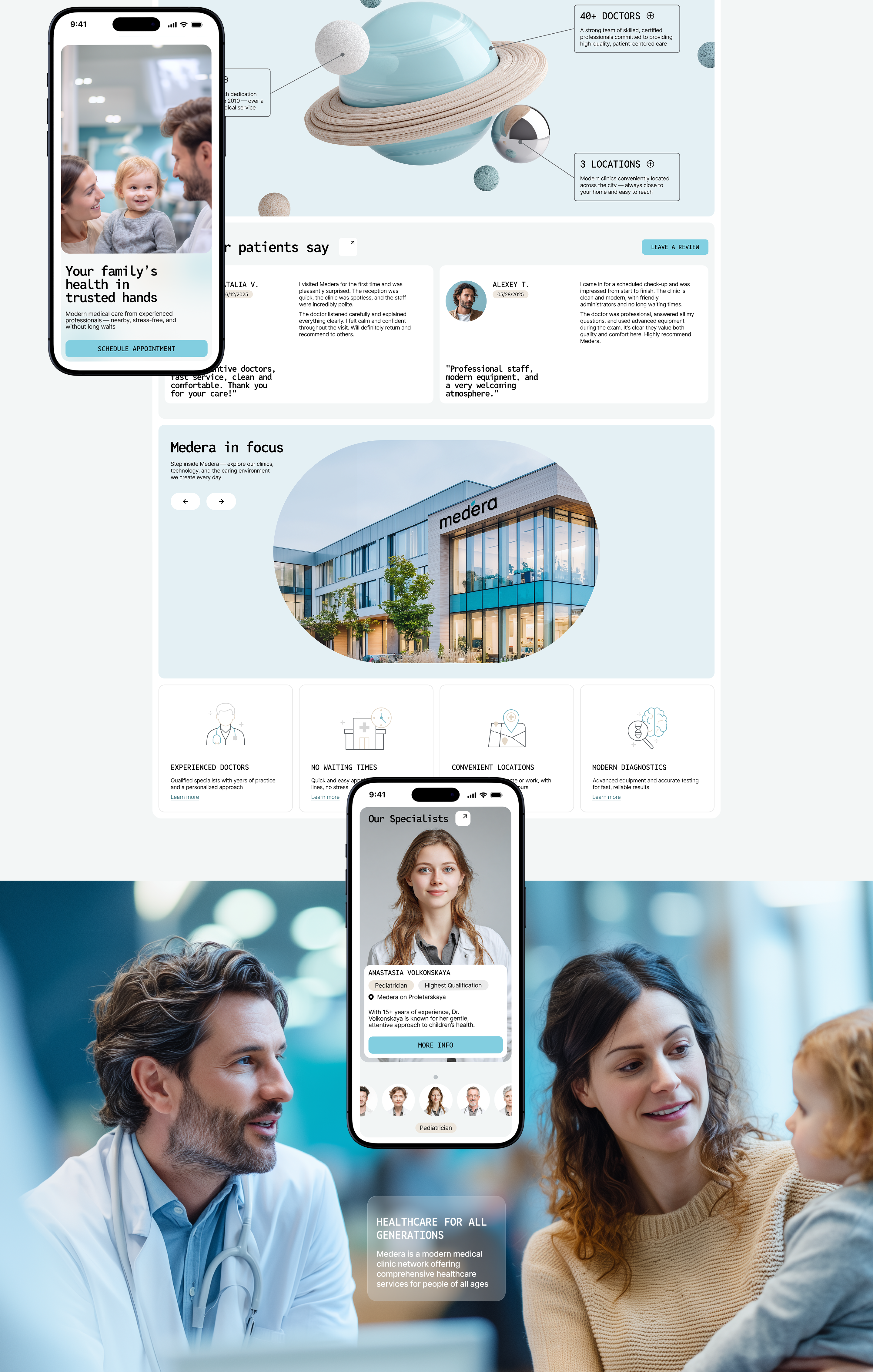 Medera – Clinic website design — Изображение №5 — Интерфейсы на Dprofile