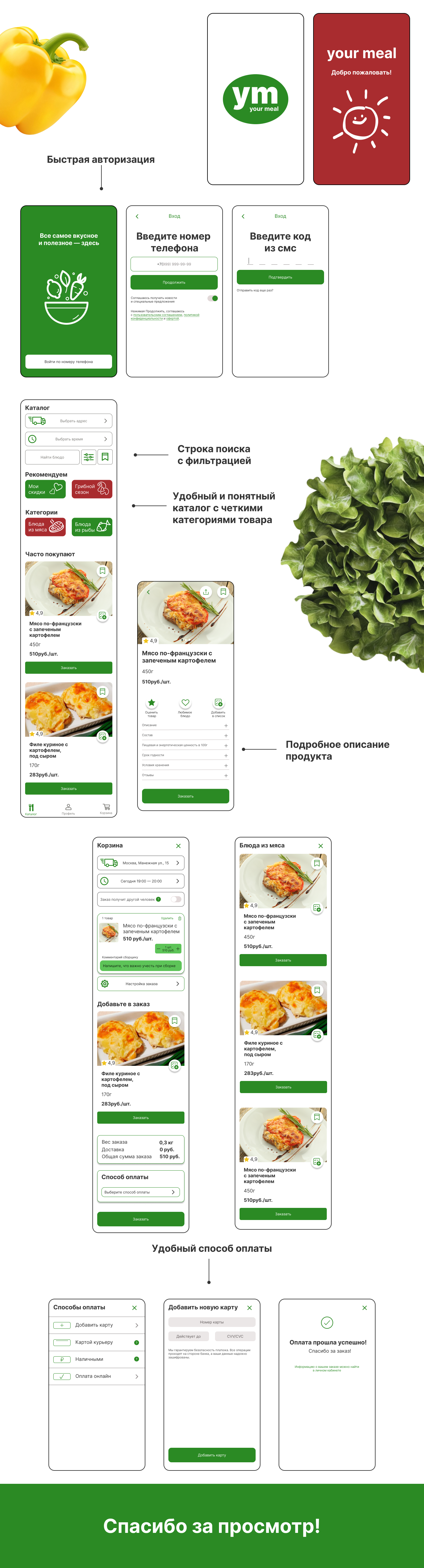 Food delivery - You meal — Изображение №9 — Интерфейсы на Dprofile