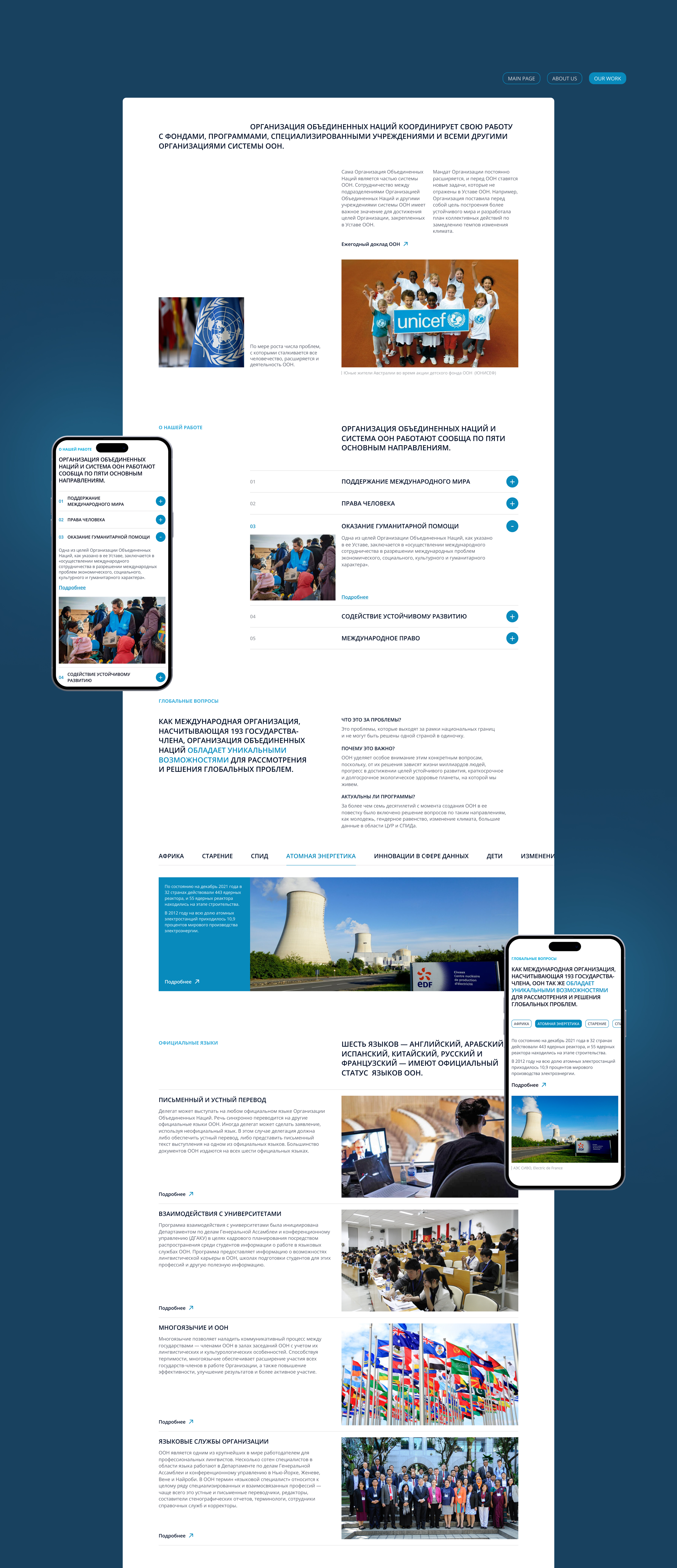 ООН | Редизайн корпоративного сайта — Изображение №9 — Интерфейсы на Dprofile