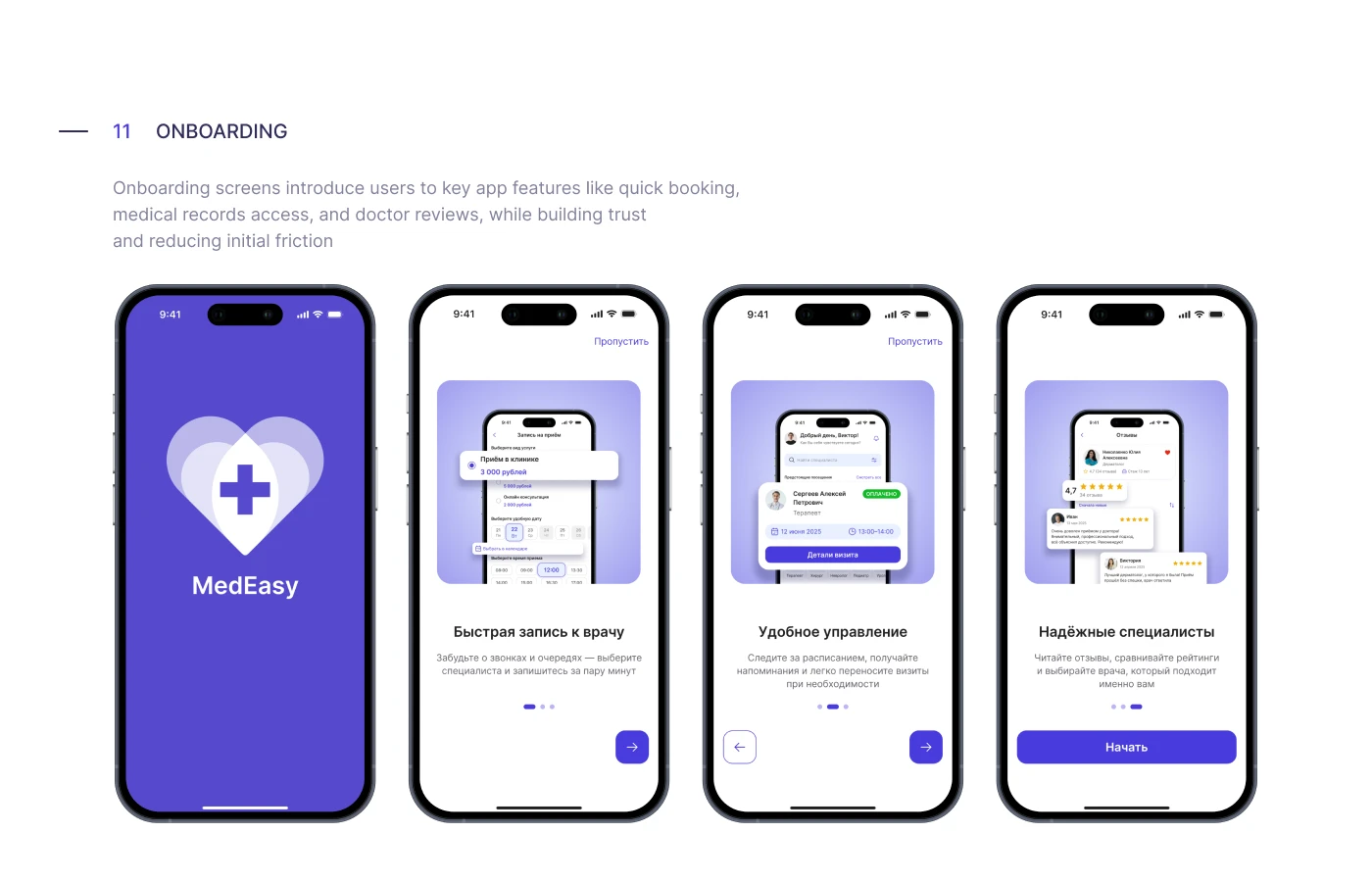 Doctor Appointment App | Mobile UX&UI Design — Изображение №12 — Интерфейсы на Dprofile