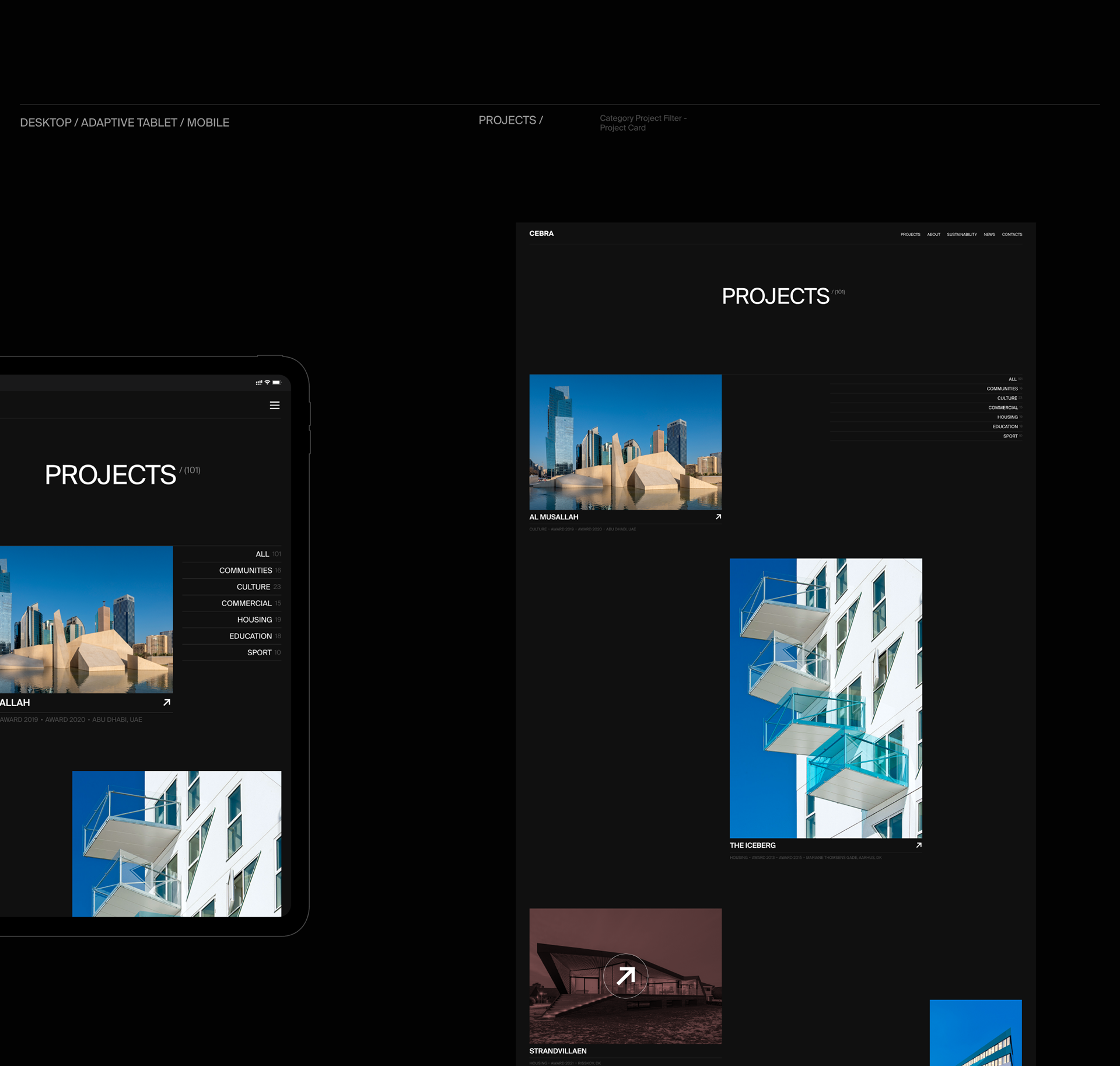 CEBRA Architecture | Corporate website redesign — Изображение №7 — Интерфейсы, Брендинг, Анимация на Dprofile