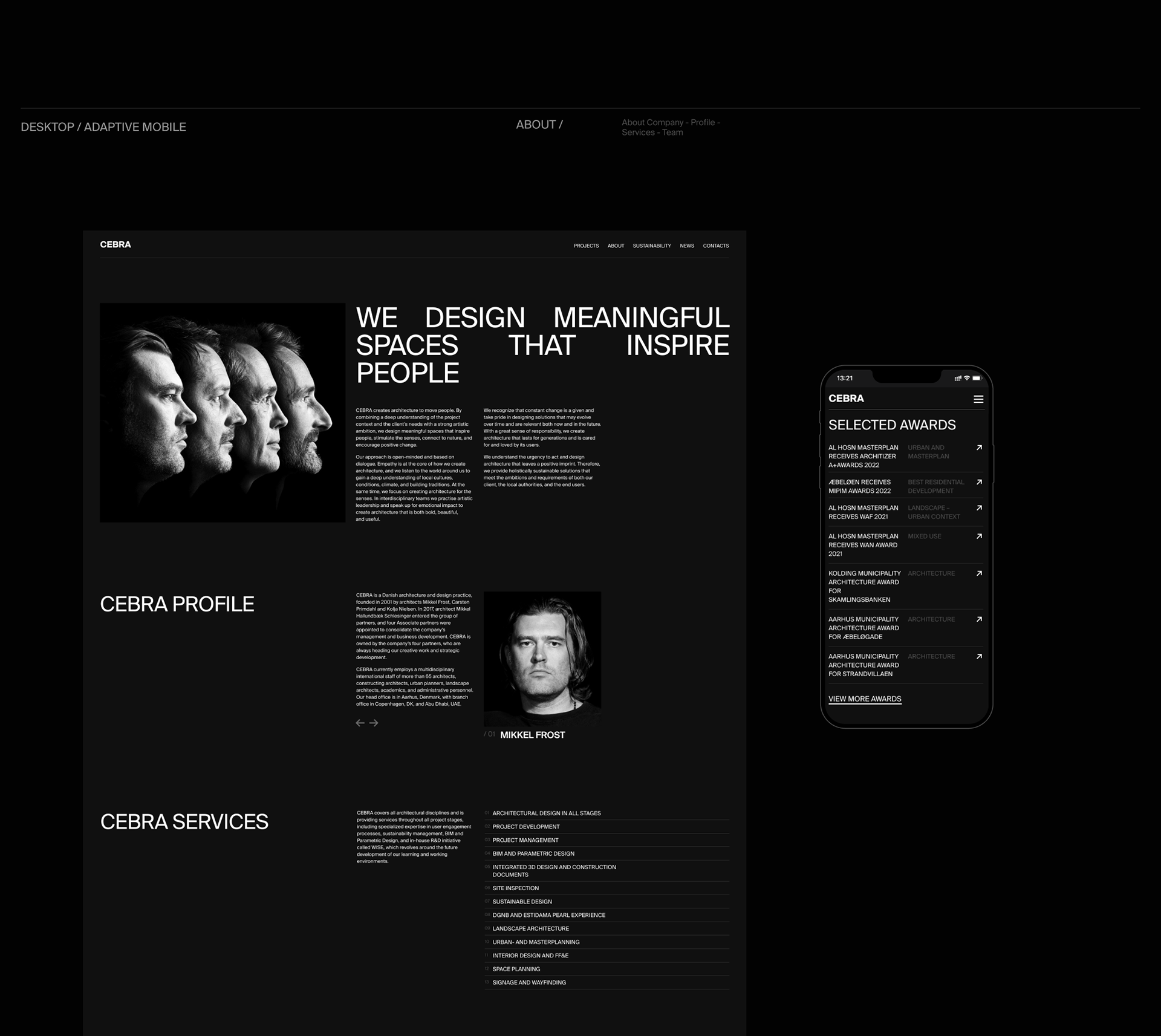 CEBRA Architecture | Corporate website redesign — Изображение №13 — Интерфейсы, Брендинг, Анимация на Dprofile