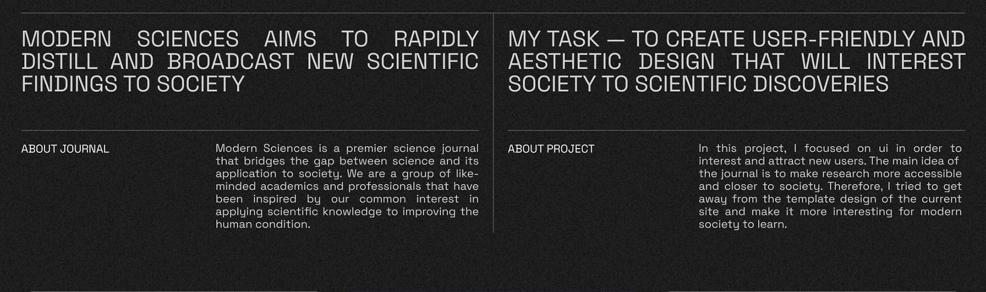 Modern Sciences | News website redesign — Изображение №2 — Интерфейсы, Брендинг, Графика на Dprofile