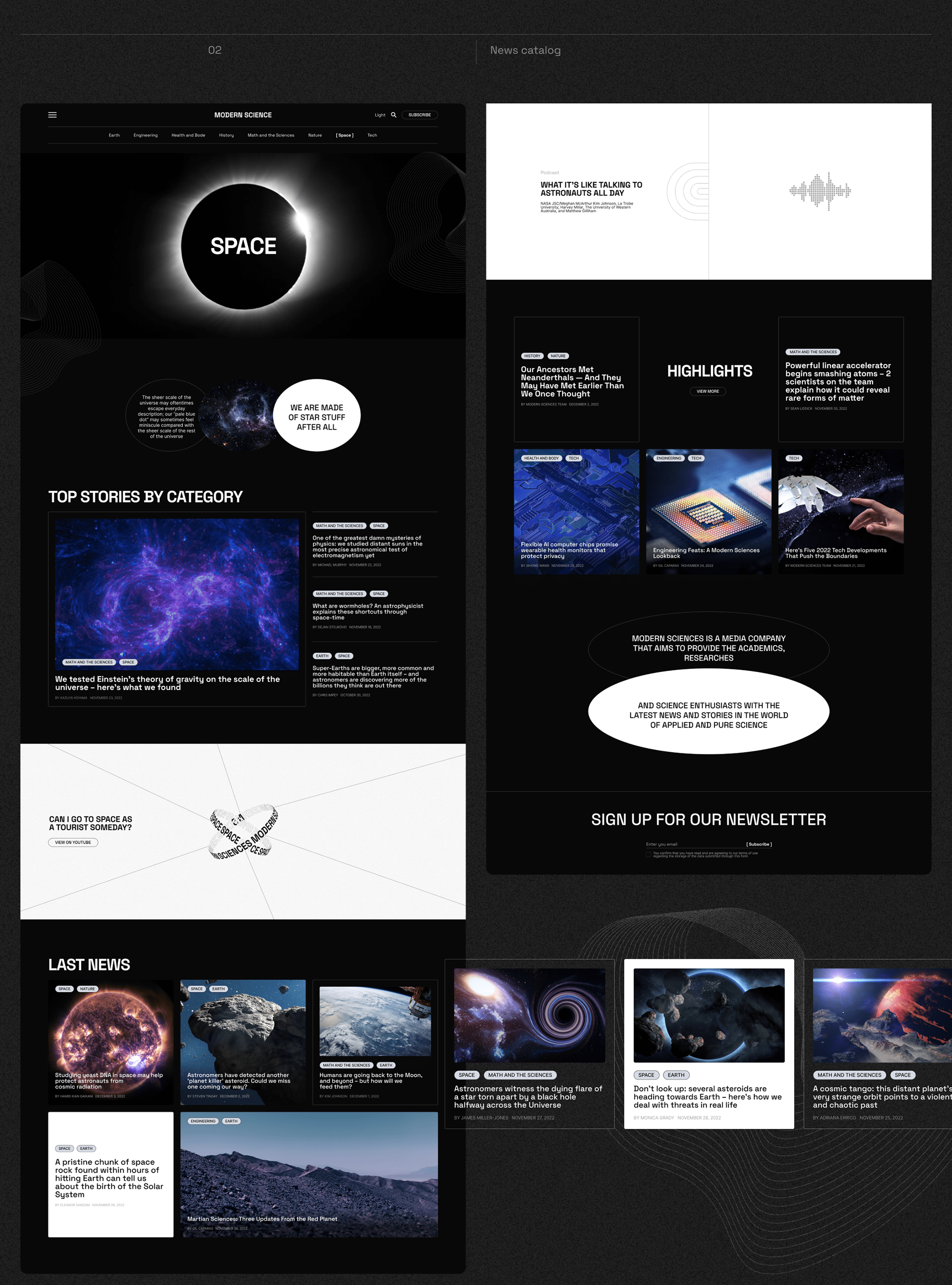 Modern Sciences | News website redesign — Изображение №8 — Интерфейсы, Брендинг, Графика на Dprofile
