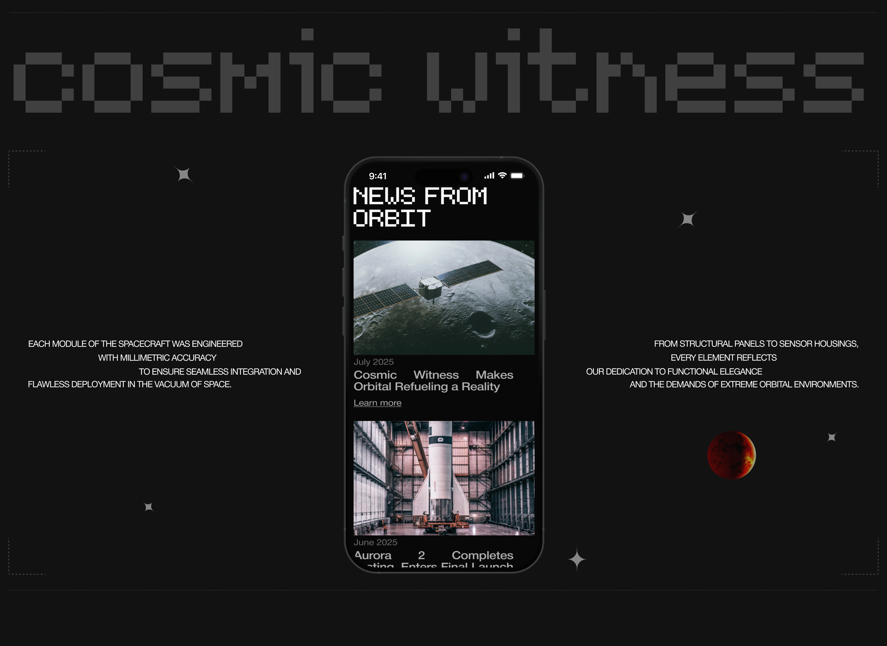 Cosmic Witness | Corporate Website — Изображение №12 — Интерфейсы, Графика на Dprofile