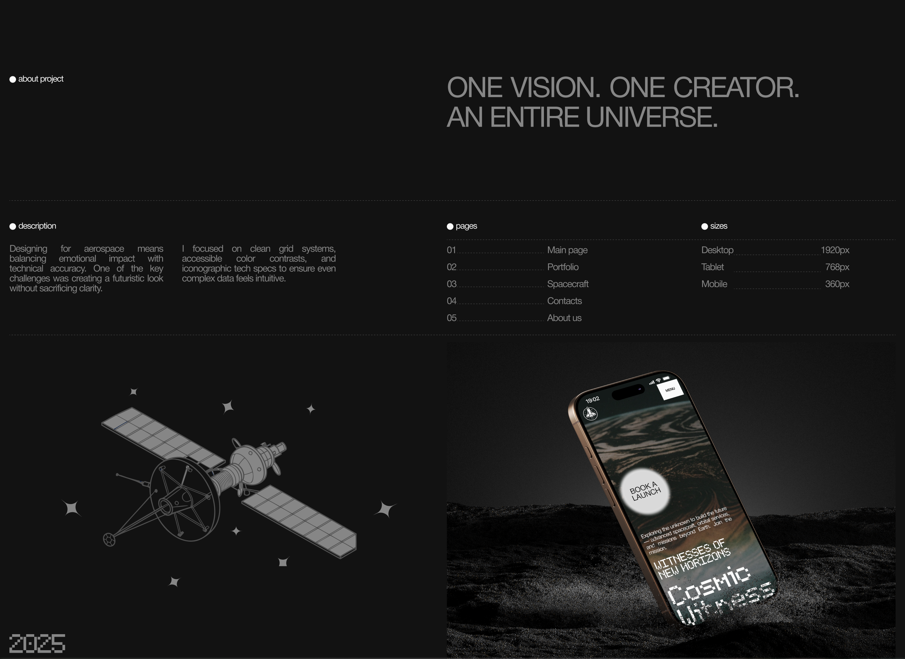 Cosmic Witness | Corporate Website — Изображение №2 — Интерфейсы, Графика на Dprofile