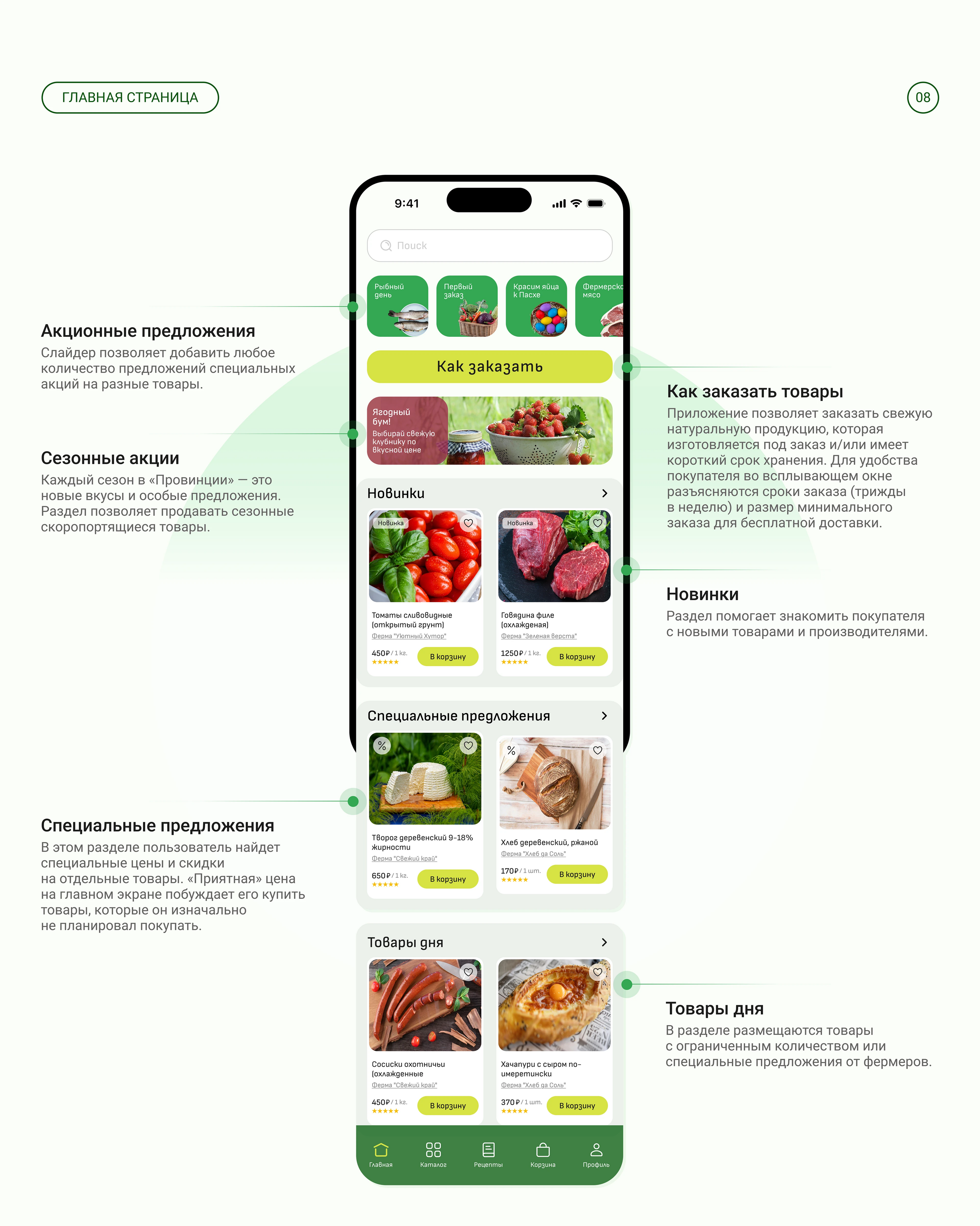 Сервис доставки свежих фермерских продуктов — Изображение №11 — Интерфейсы на Dprofile