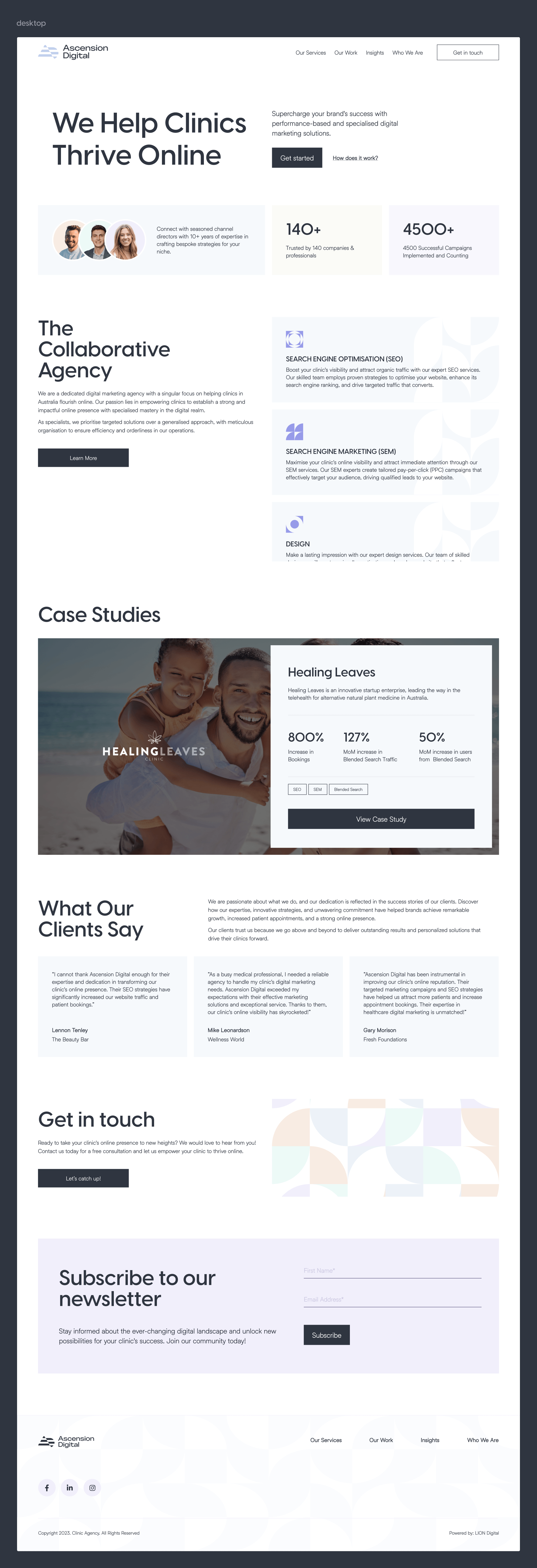Ascension Digital | Digital Marketing Agency |Landing Page — Изображение №6 — Интерфейсы, Брендинг на Dprofile