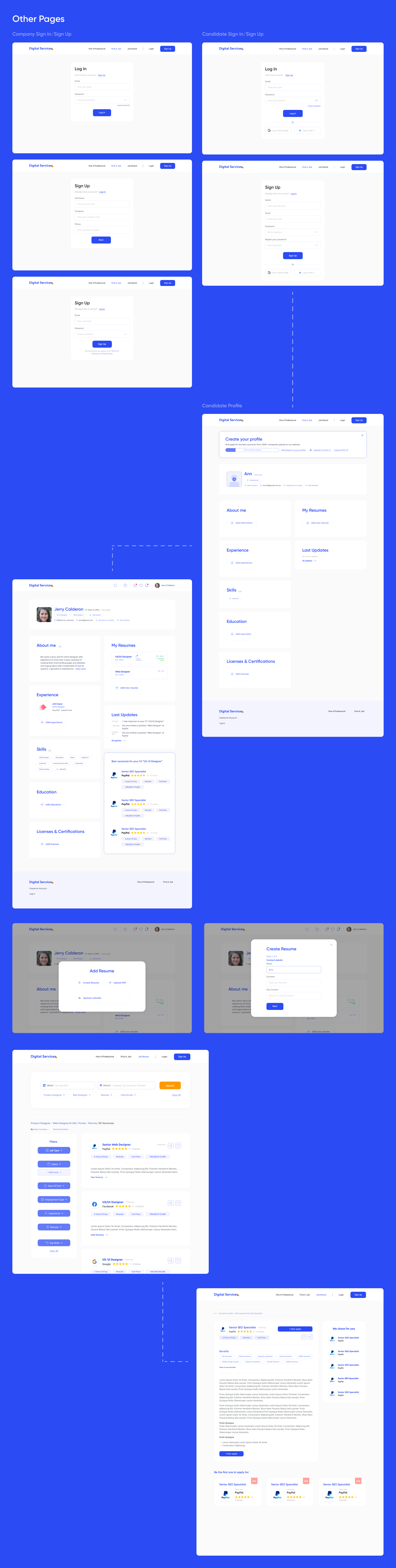 Digital Services | Платформа для поиска работы | UX/UI — Изображение №11 — Интерфейсы, Брендинг на Dprofile