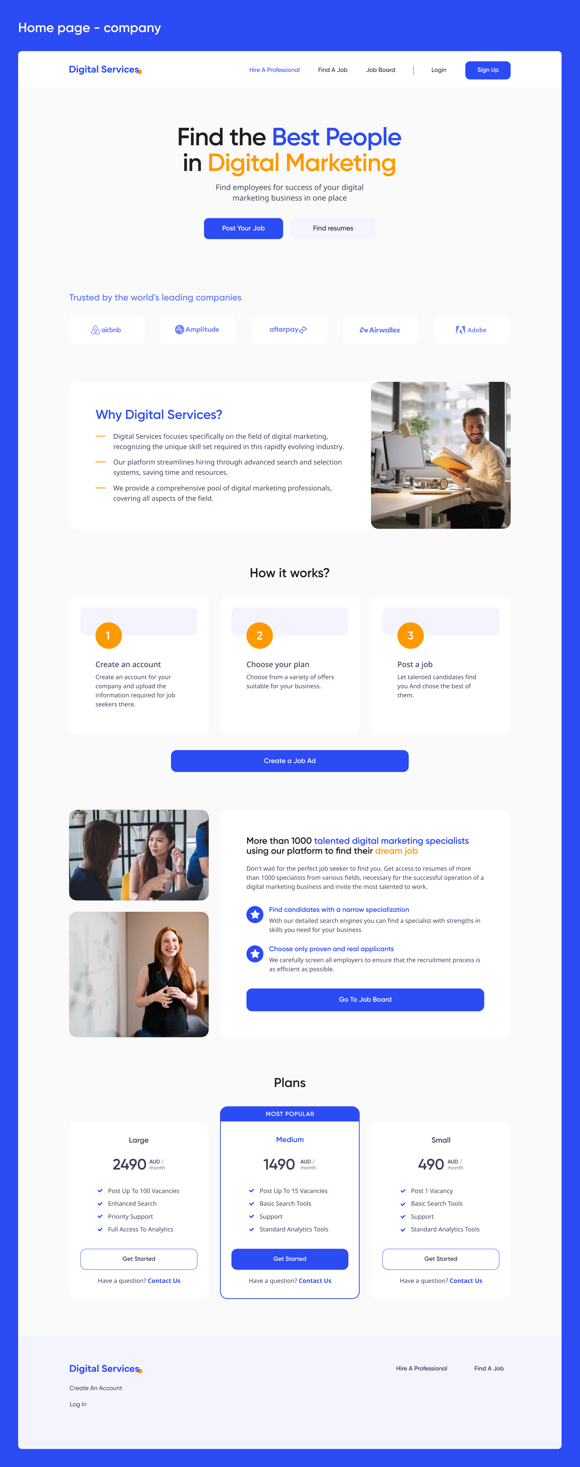 Digital Services | Платформа для поиска работы | UX/UI — Изображение №9 — Интерфейсы, Брендинг на Dprofile