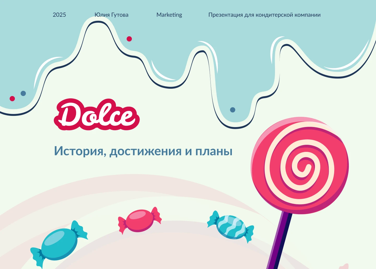Презентация для кондитерской компании Dolce — Изображение №1 — Интерфейсы, Маркетинг на Dprofile