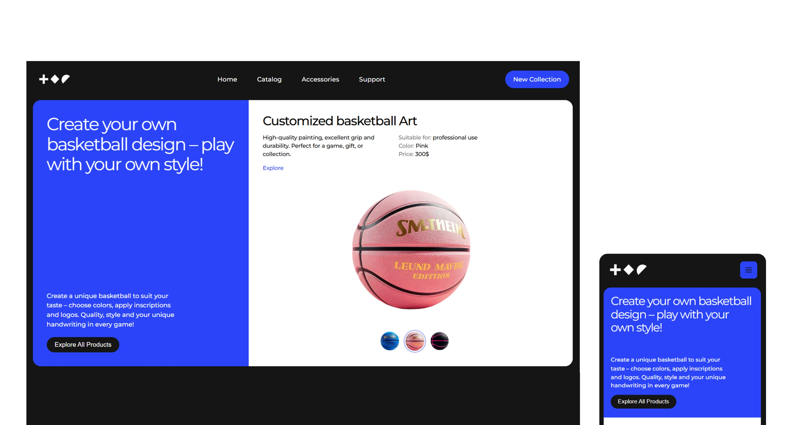 Basketball customization company — Изображение №11 — Интерфейсы на Dprofile