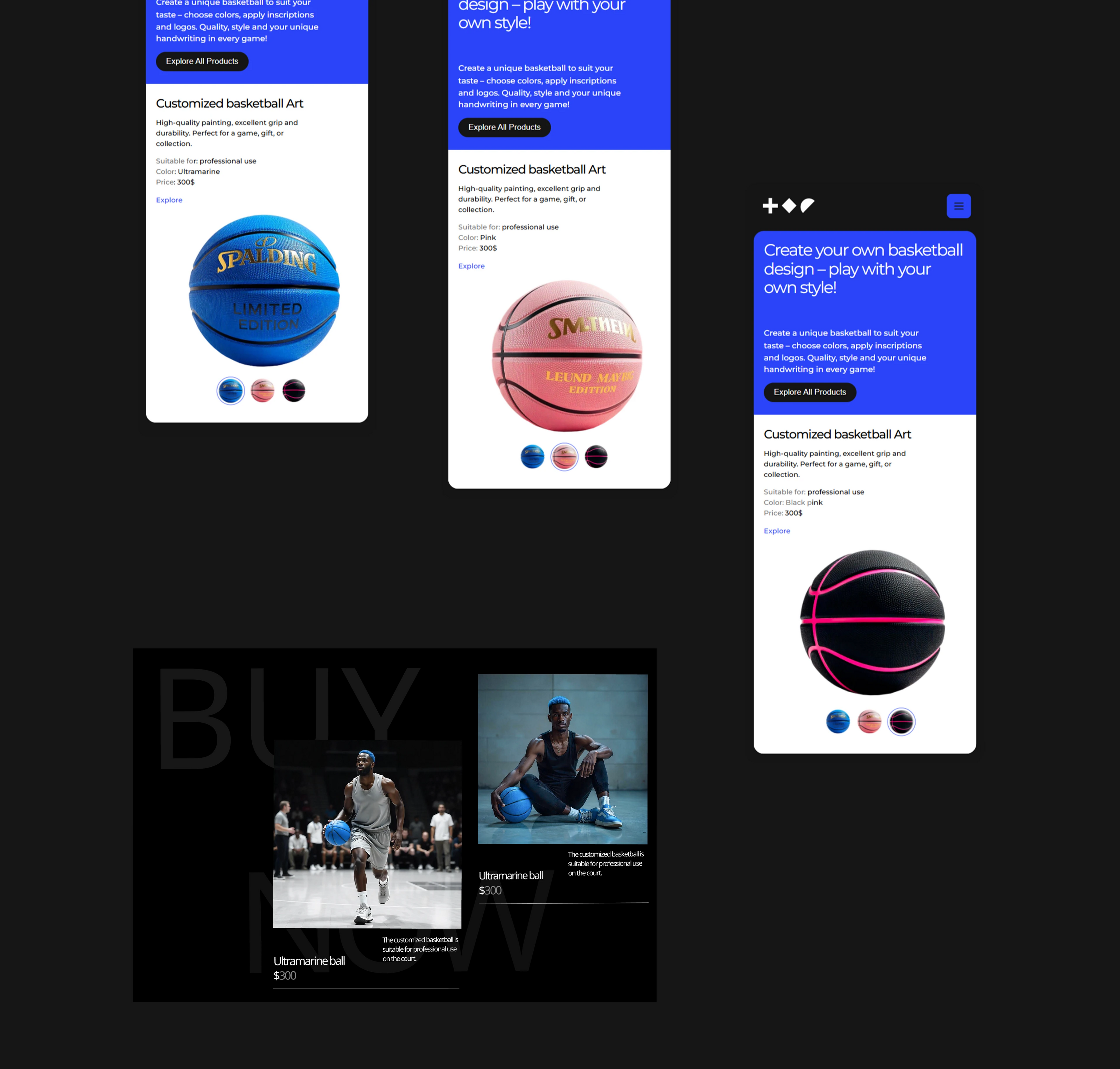 Basketball customization company — Изображение №5 — Интерфейсы на Dprofile