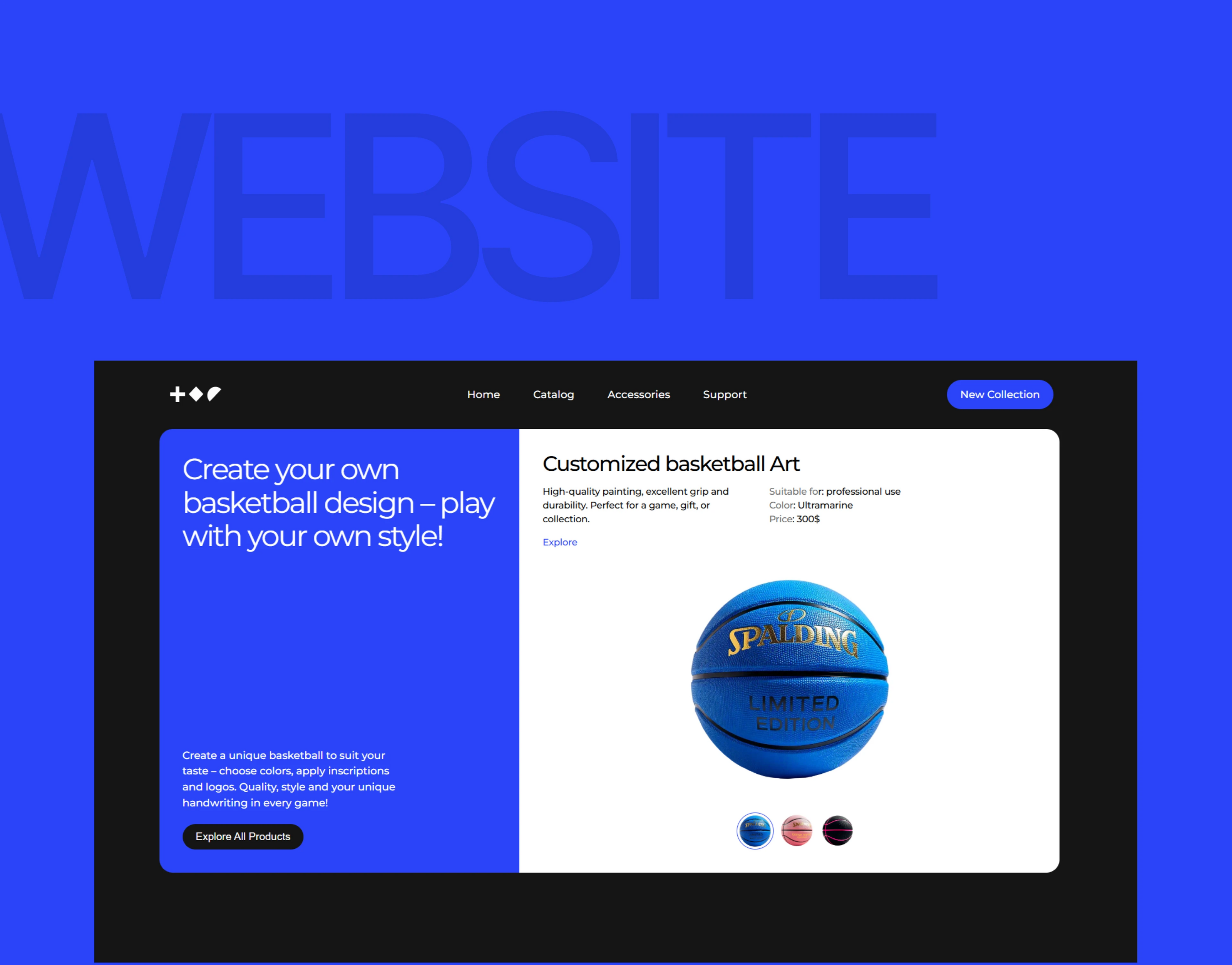 Basketball customization company — Изображение №2 — Интерфейсы на Dprofile