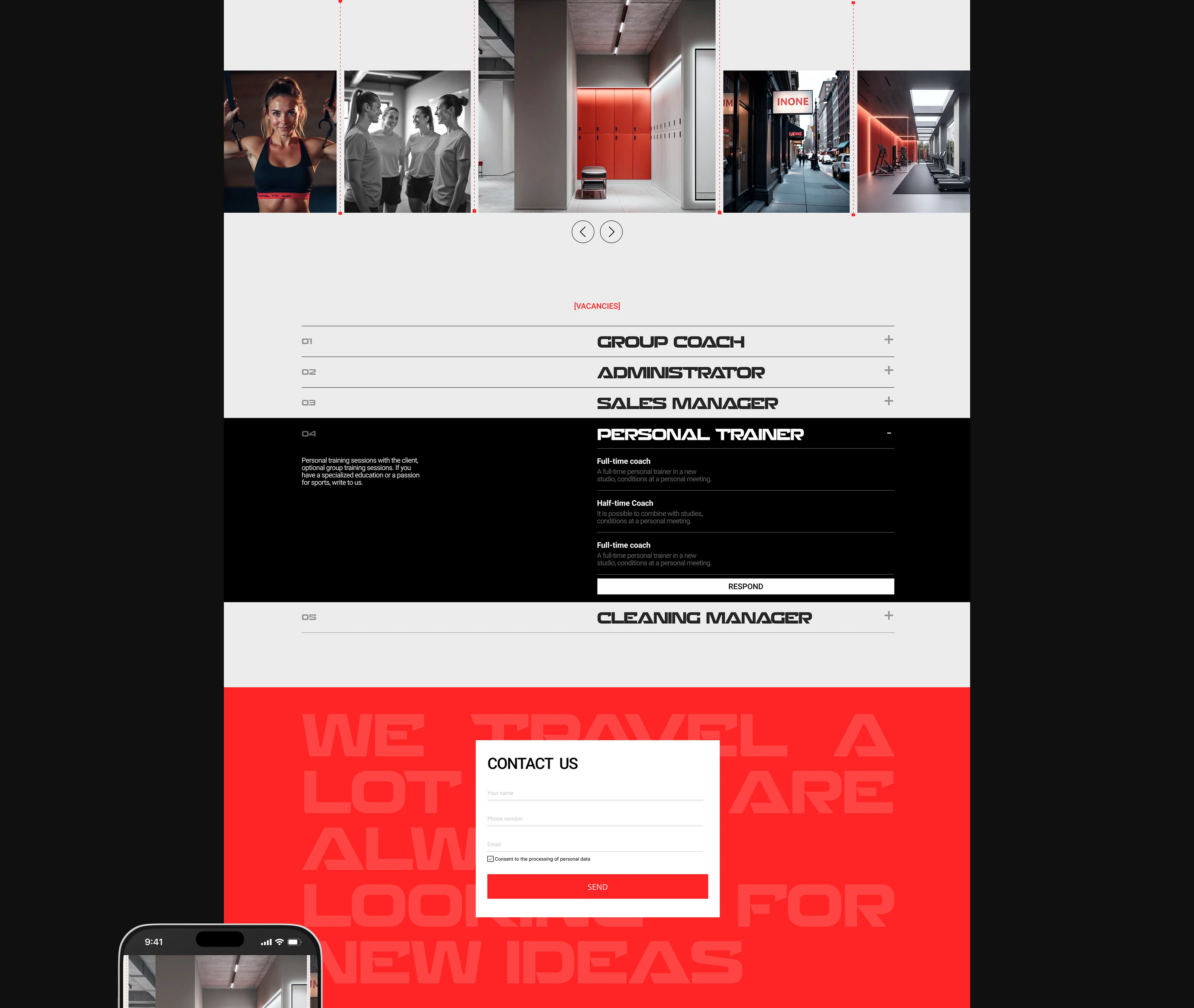 INONE - Fitness Club | Corporate website — Изображение №8 — Интерфейсы на Dprofile