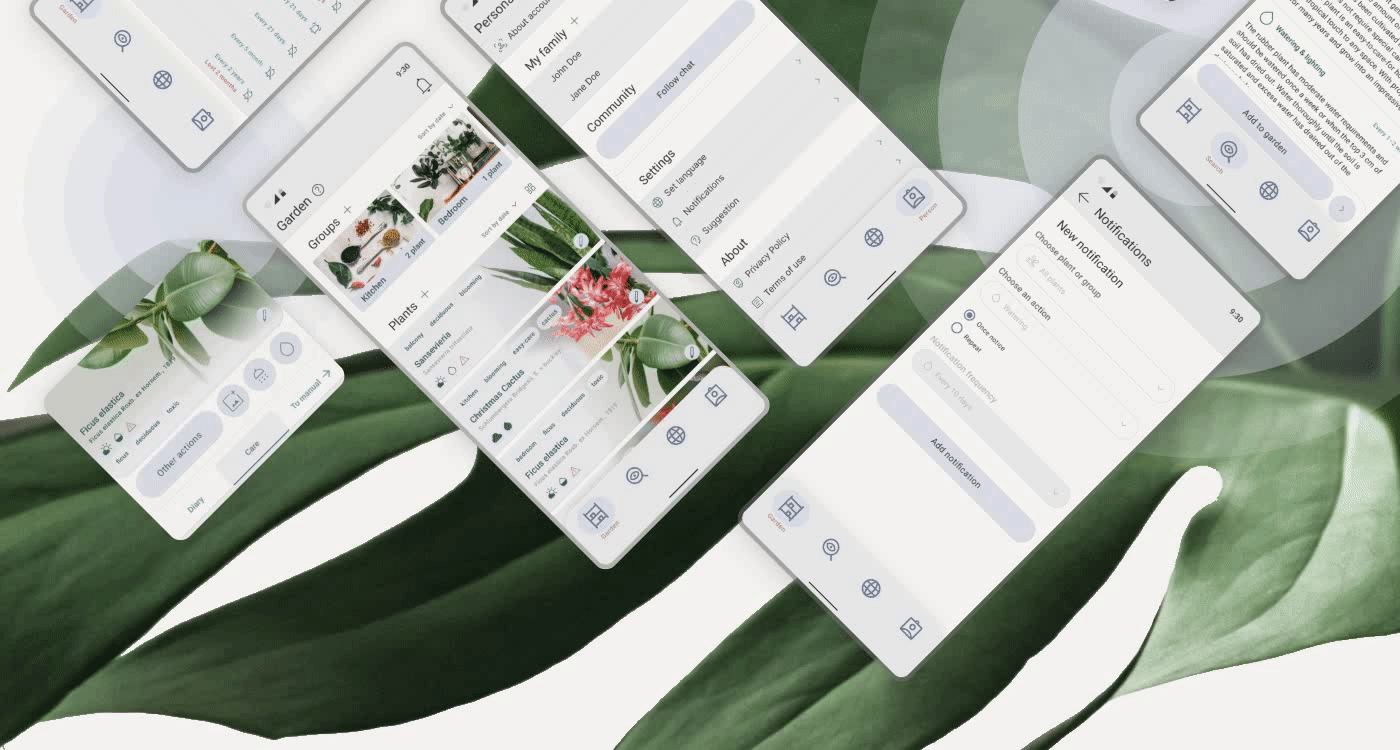 Plant-Care Application, UX/UI — Изображение №22 — Интерфейсы на Dprofile