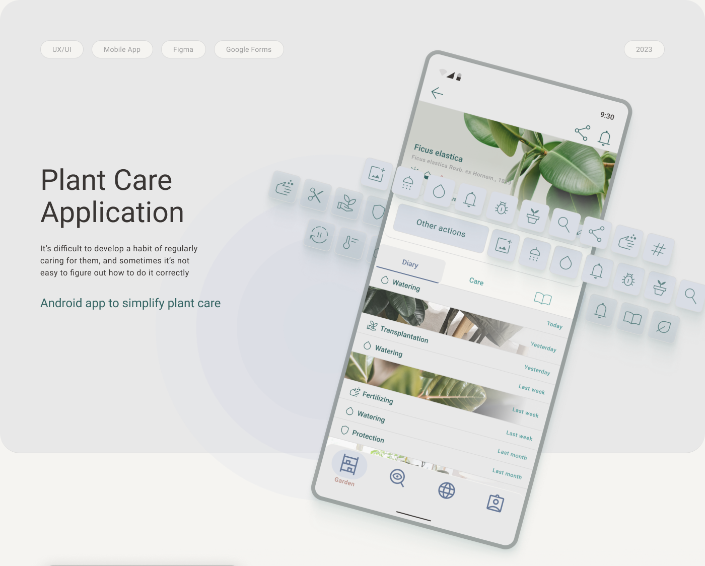Plant-Care Application, UX/UI — Изображение №1 — Интерфейсы на Dprofile