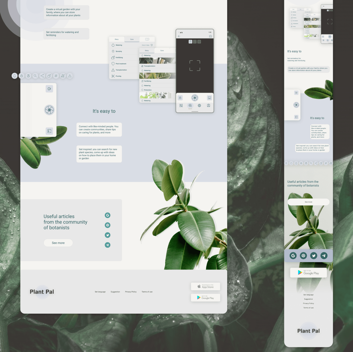 Plant-Care Application, UX/UI — Изображение №25 — Интерфейсы на Dprofile